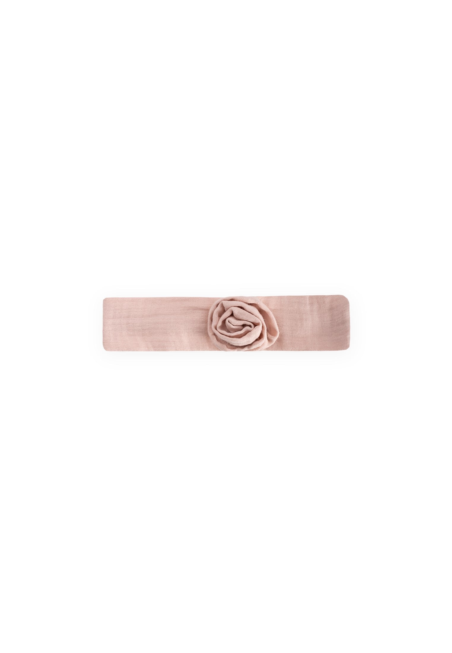 CigitMüslin Gül Figürlü Lastik Bandana PUDRA PEMBE