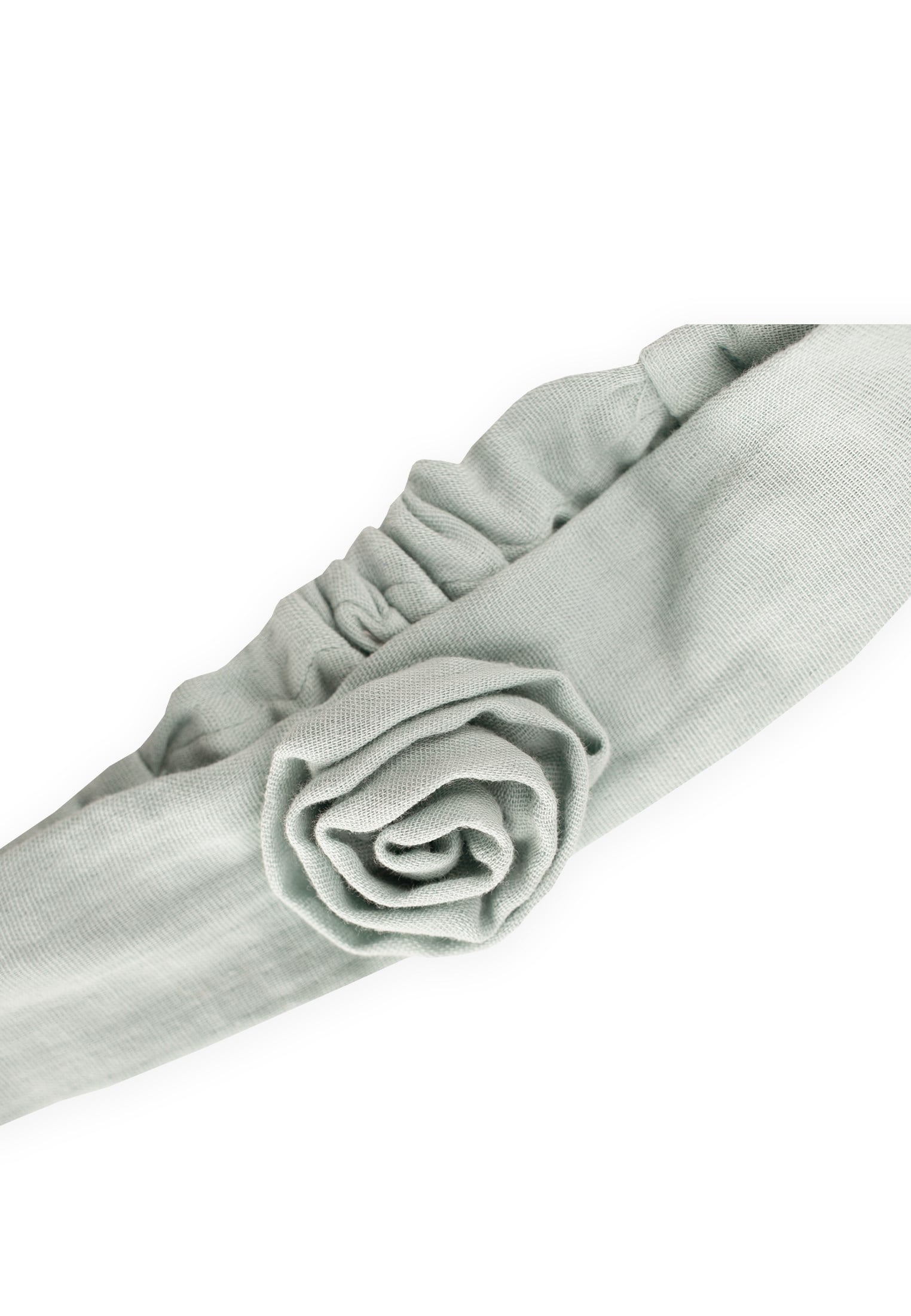 CigitMüslin Gül Figürlü Lastik Bandana MİNT YEŞİLİ