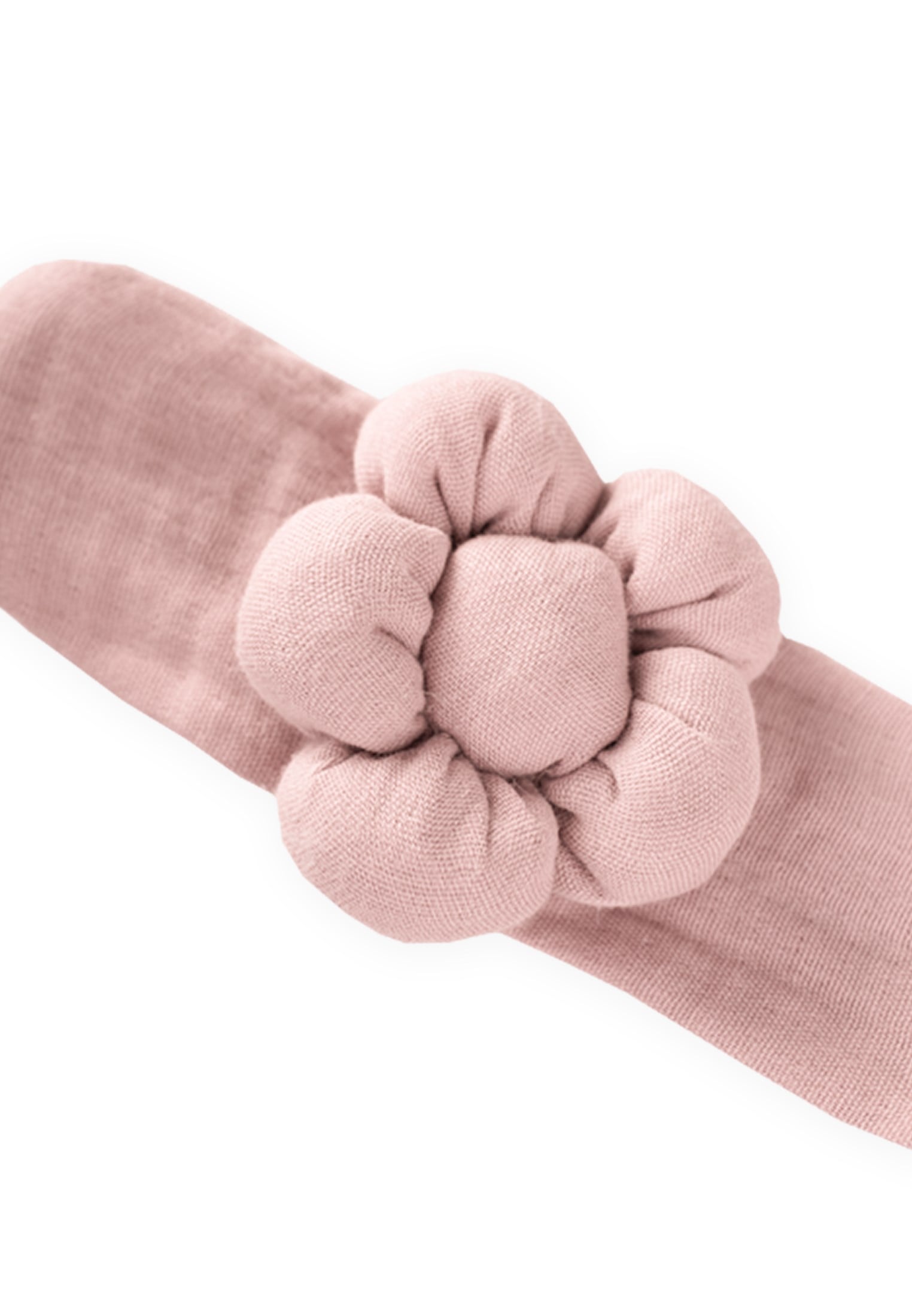 CigitMüslin Papatya Lastikli Bandana PUDRA PEMBE