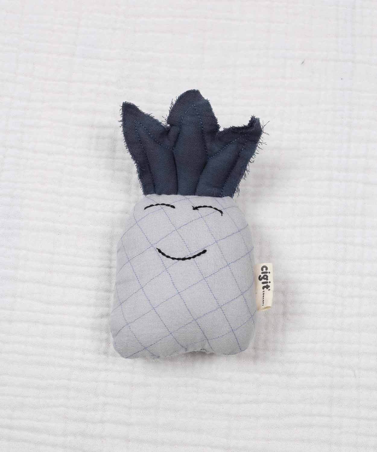 17174-24CigitAnanas Bez Oyuncak 20x10cm Gri