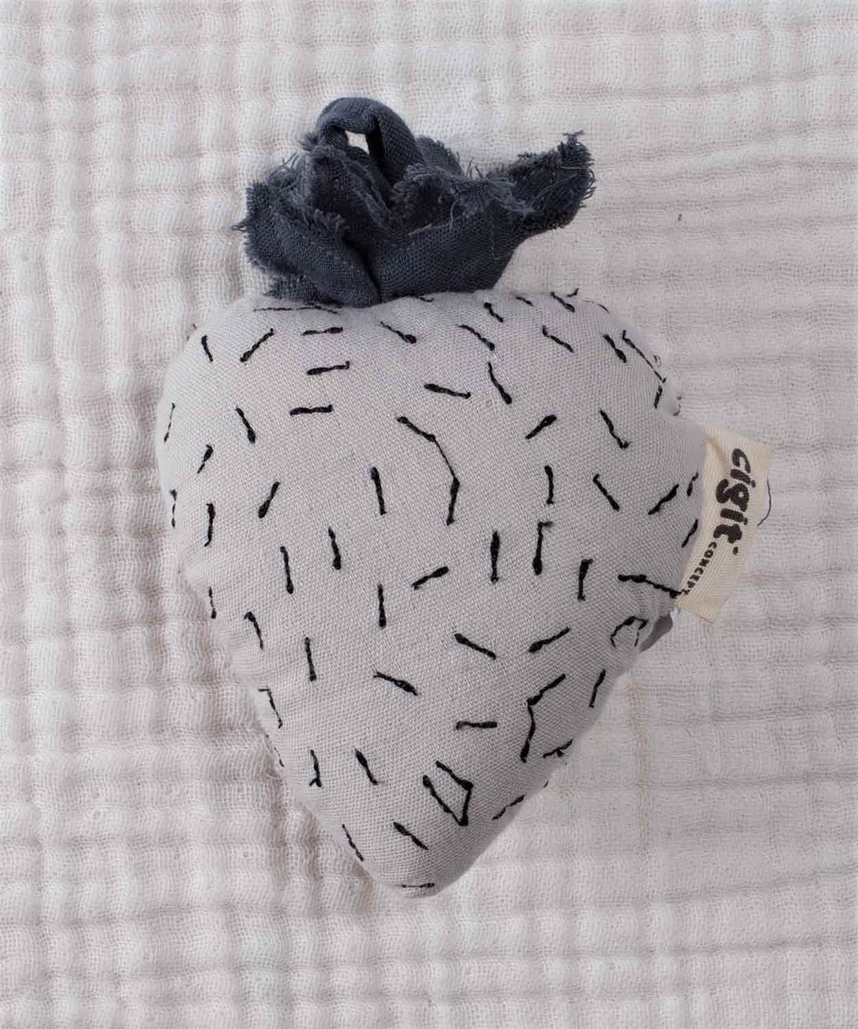 17175-24CigitÇilek Bez Oyuncak 10x8 cm Gri