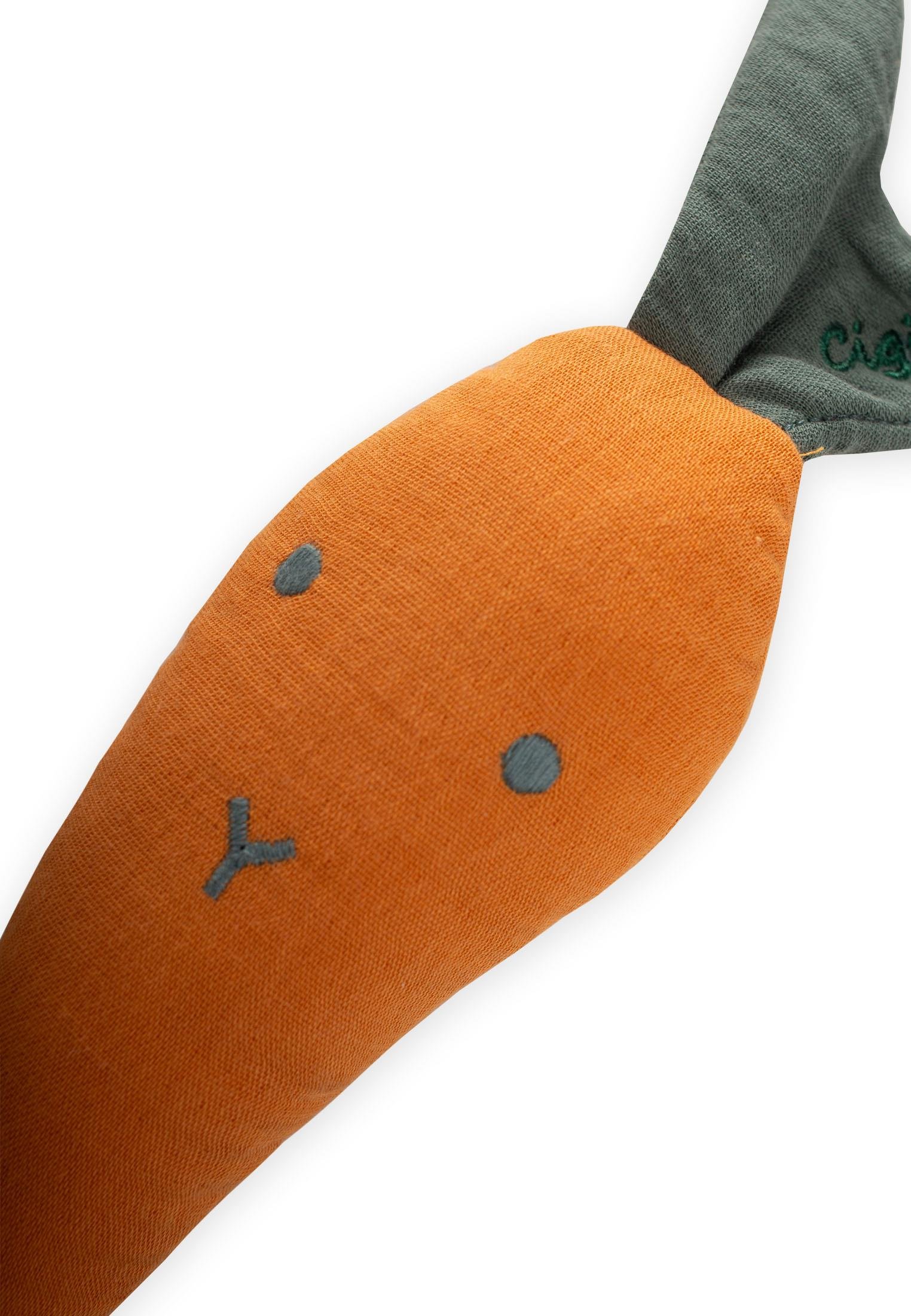 CigitMüslin Çıngıraklı Havuc Oyuncak ORANJ