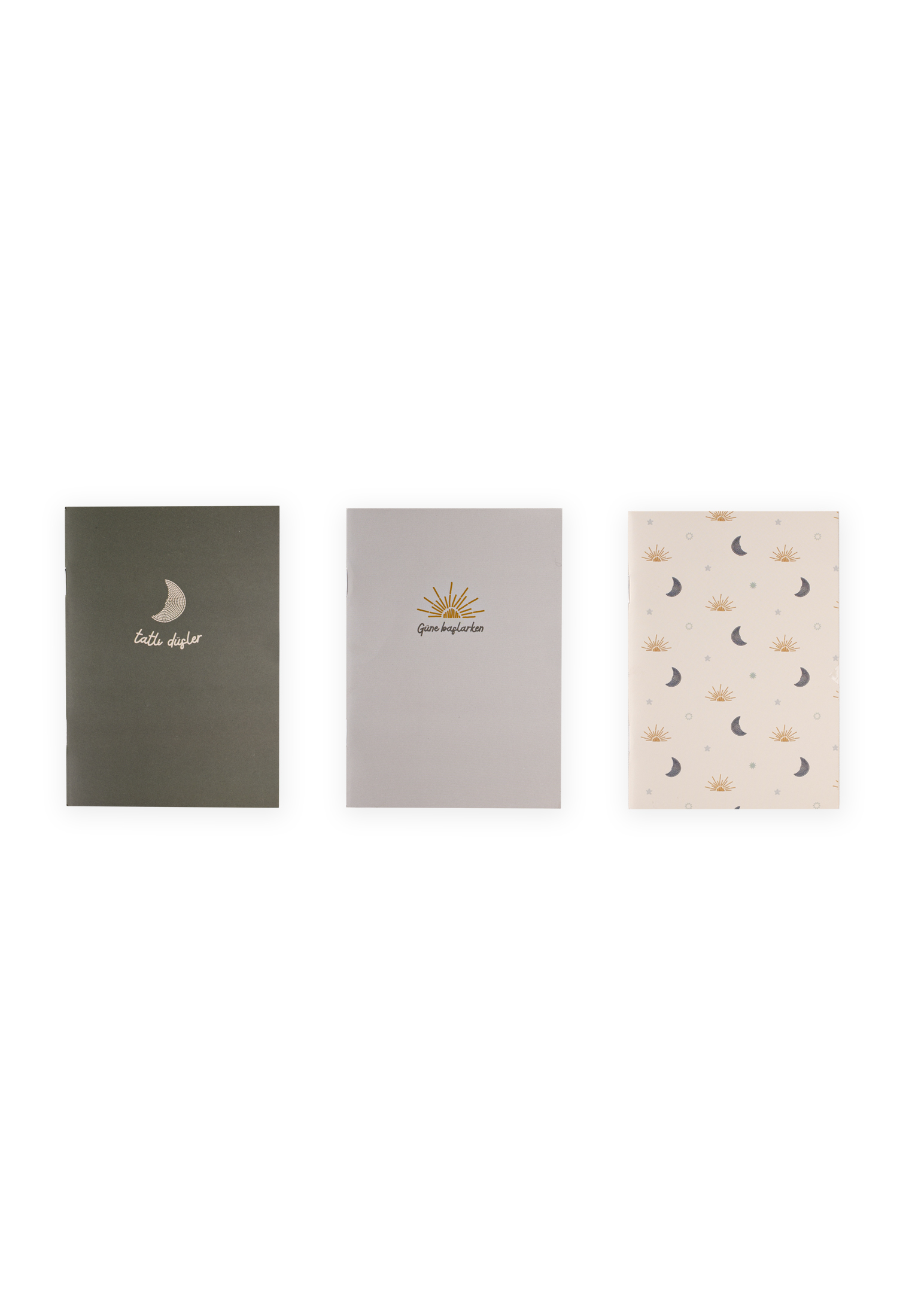 CigitÜçlü Blok Not Ay Güneş Temalı