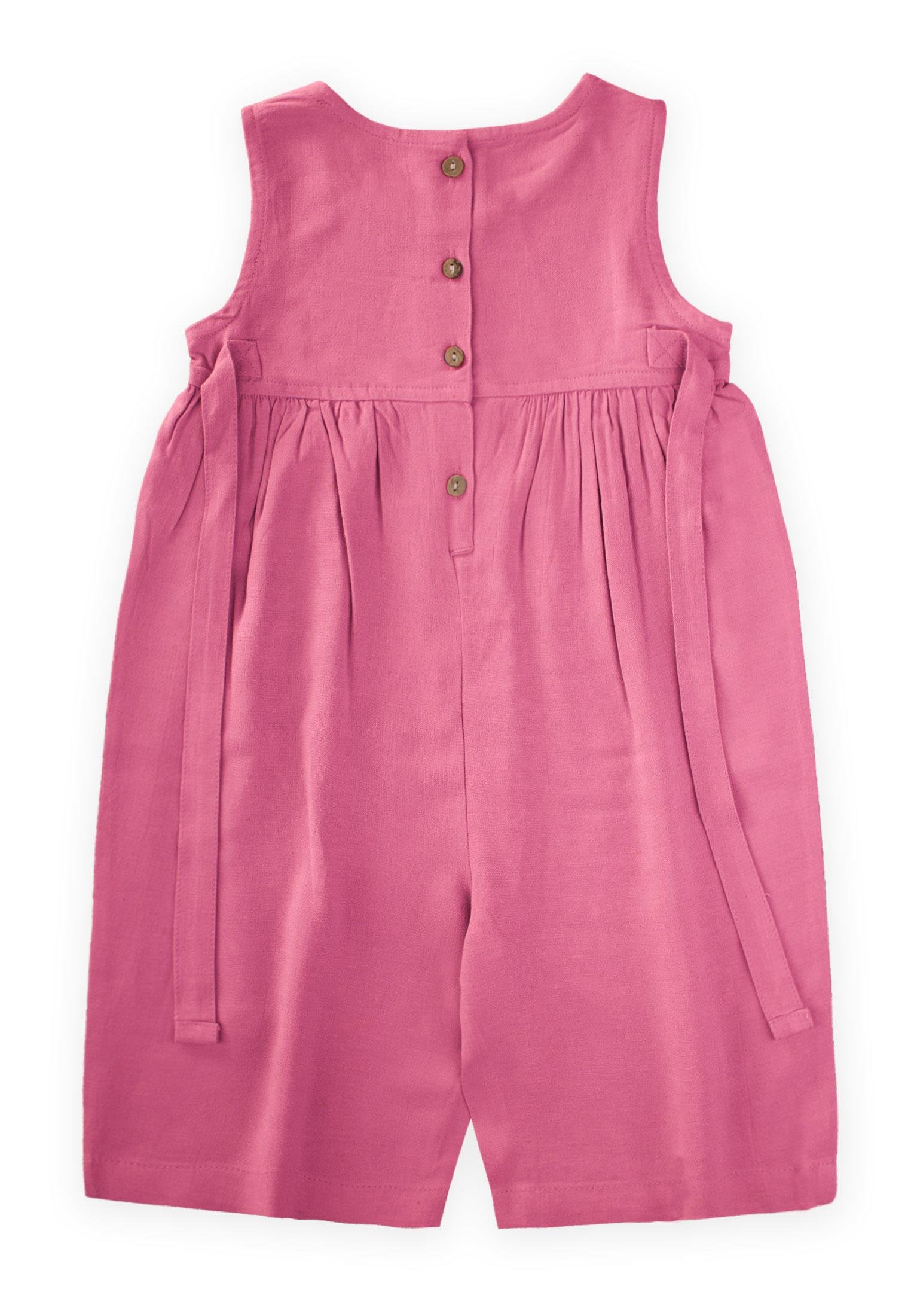 CigitKolsuz Bağcıklı Tulum 2-7 Yaş PEMBE