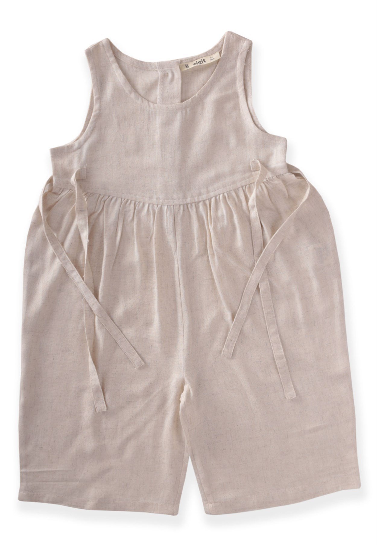 20062 - 5172CigitKolsuz Bağcıklı Tulum 2-6 Yaş NATUREL 