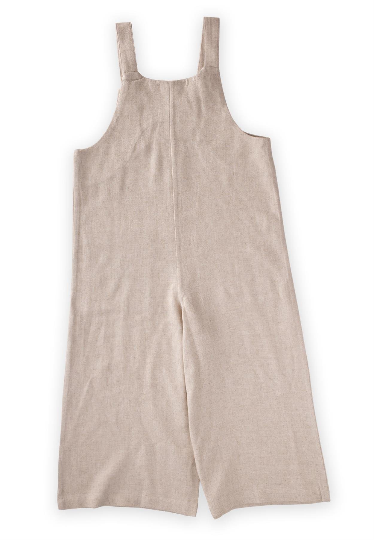 CigitUzun Cepli Salopet 2-7 Yaş NATUREL