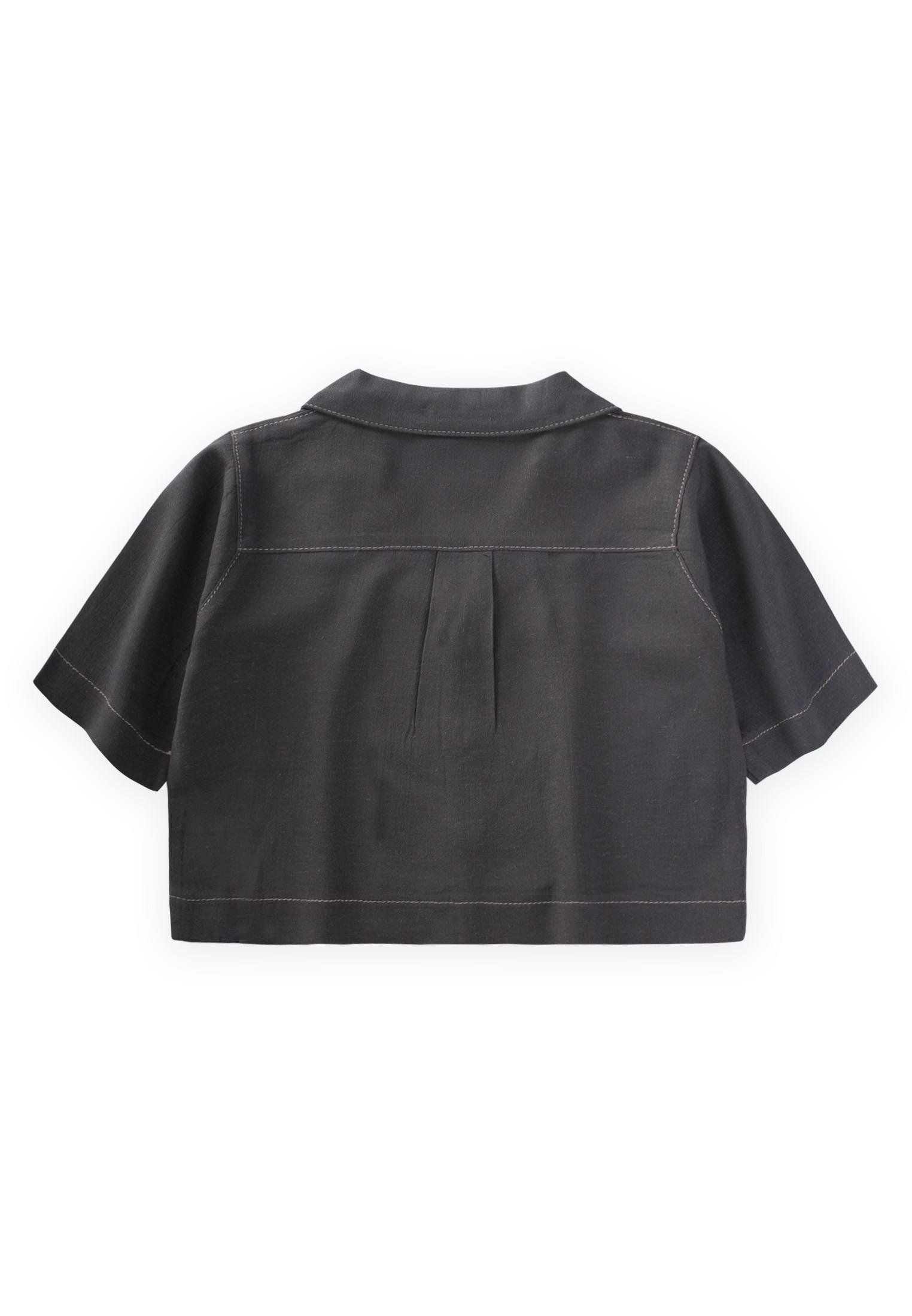 CigitKeten Kalın Taba Dikişli Ceket 2-7 Yaş ANTRASİT