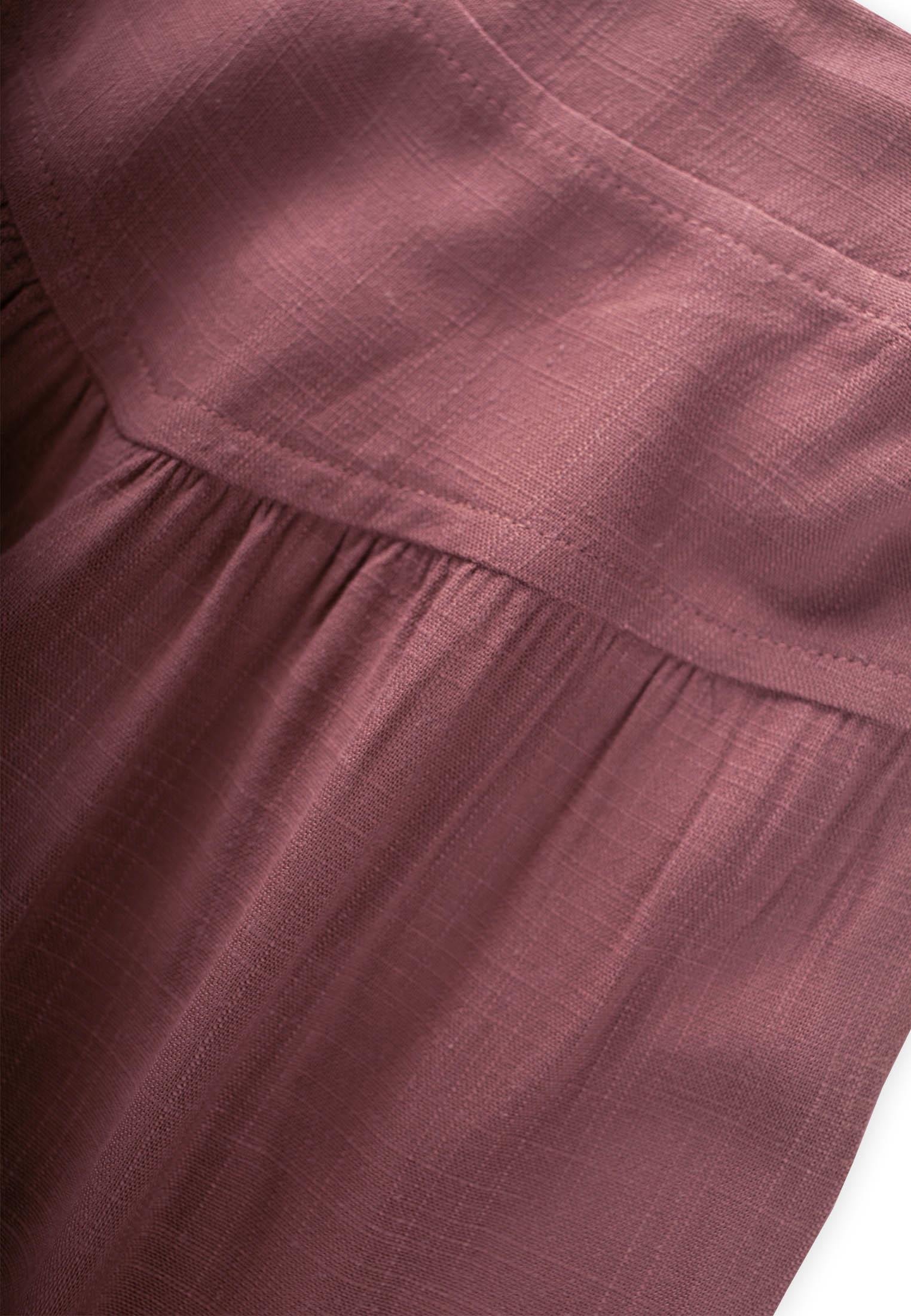 CigitKorsajlı Büzgülü Keten Pantolon 2-7 Yaş MÜRDÜM