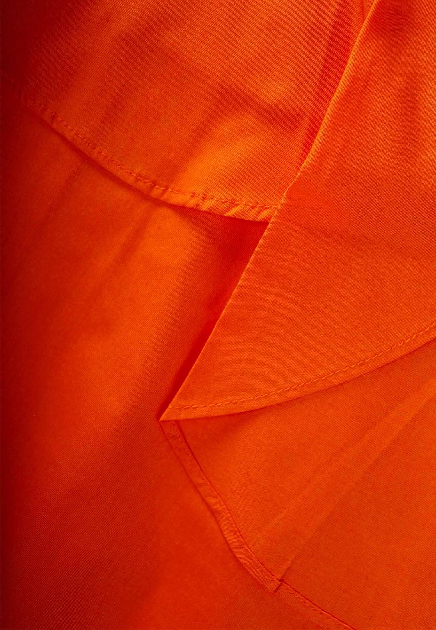 CigitVolanlı Poplin Elbise 2-7 Yaş TURUNCU