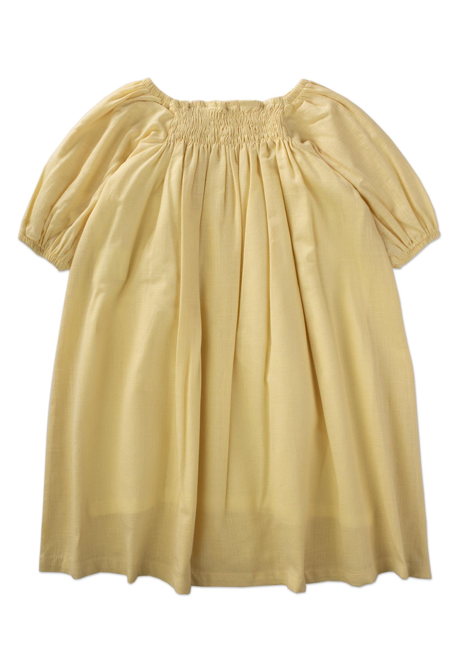 CigitSıra Lastikli Elbise 2-7 Yaş SARI