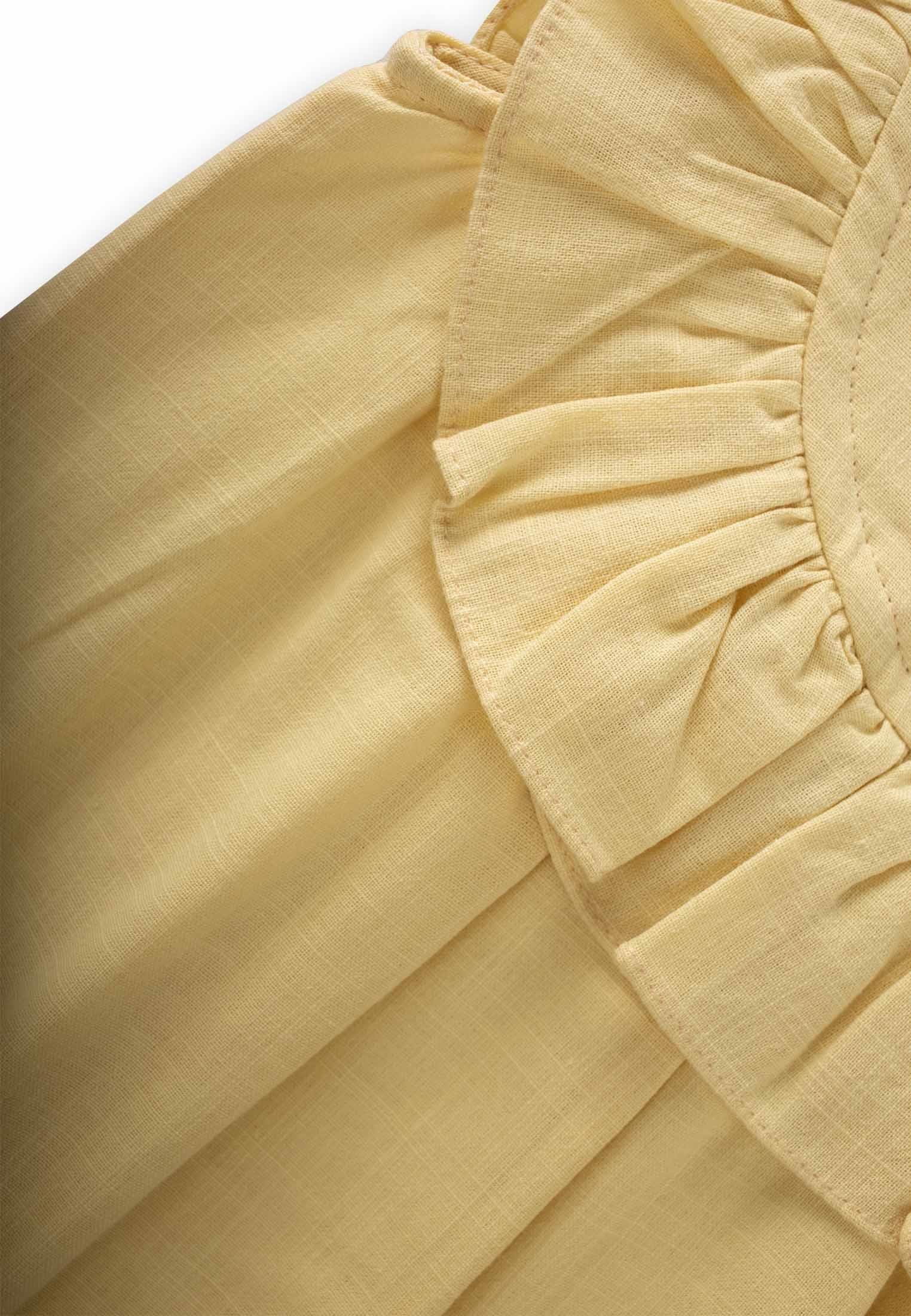 CigitRobadan Fırfırlı Elbise 2-7 Yaş SARI