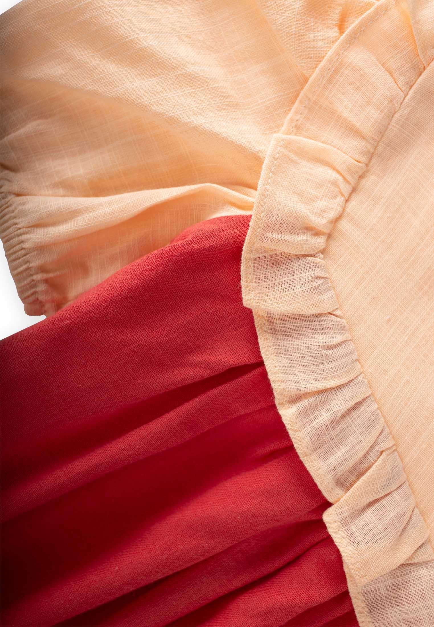 Cigitİki Renkli Asimetrik Elbise 2-7 Yaş YAVRUAĞZI