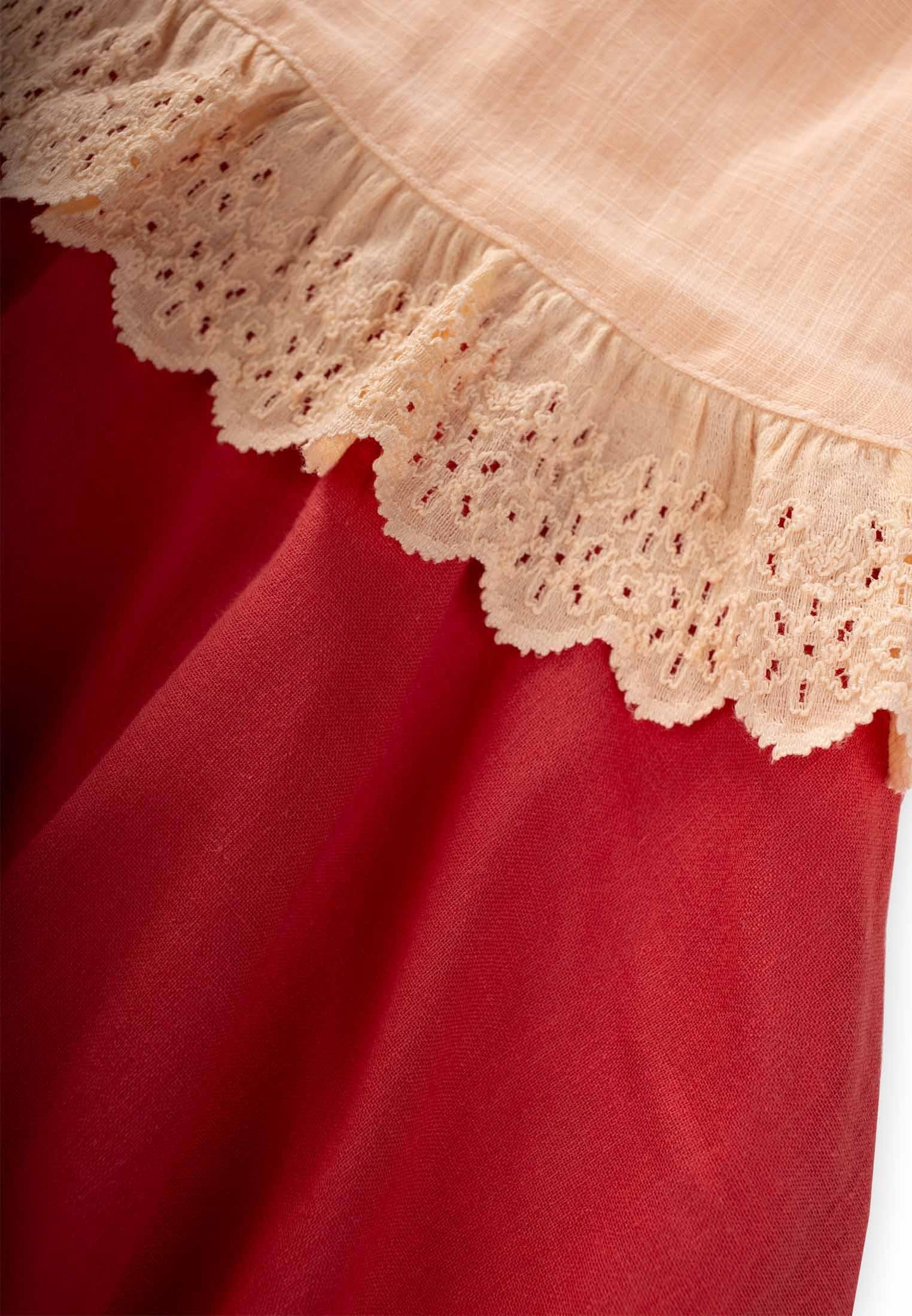 Cigitİki Renkli Beli Dantelli Elbise 2-7 Yaş YAVRUAĞZI