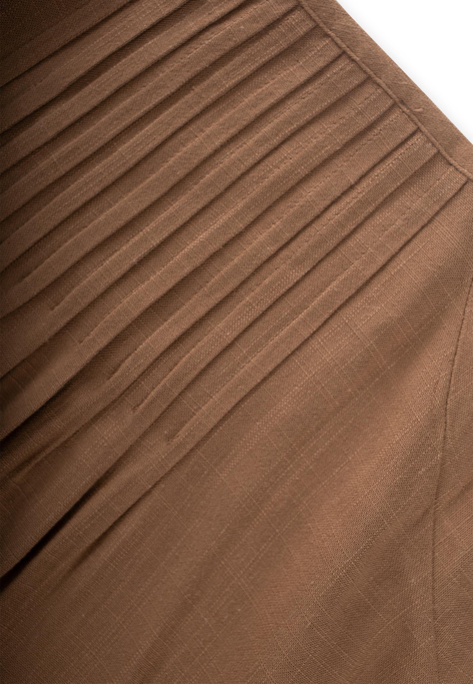 CigitNervüllü Keten Elbise 2-7 Yaş CARAMEL