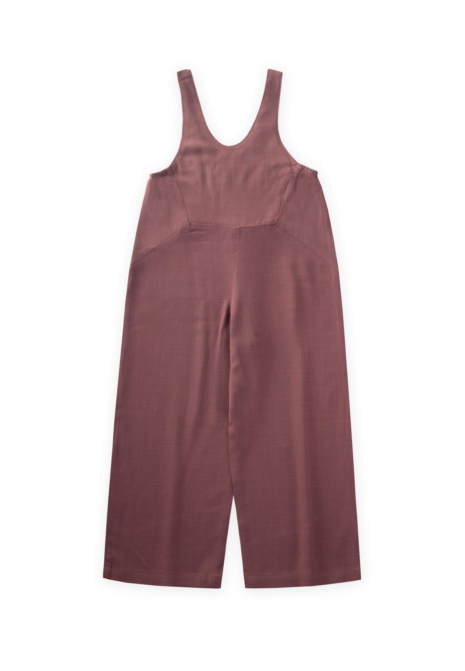 CigitRoba Komple Nakışlı Keten Salopet 2-7 Yaş MÜRDÜM