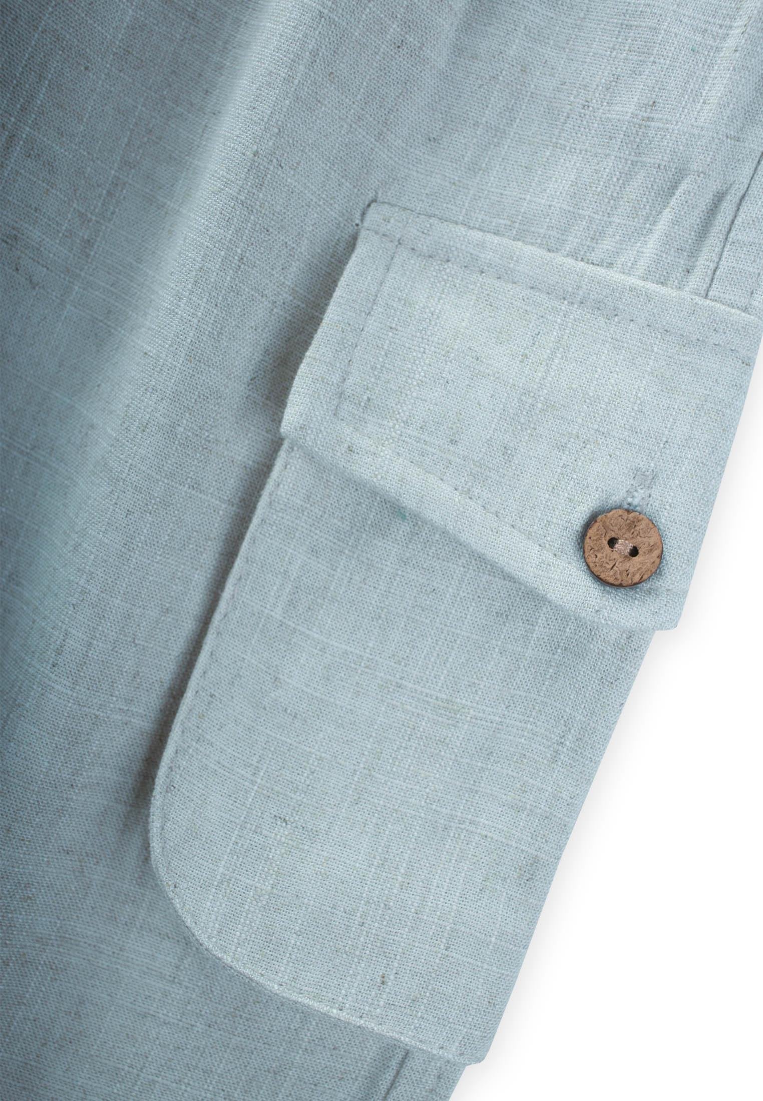 CigitÇift Körük Cepli Keten Pantolon 2-7 Yaş MAVİ