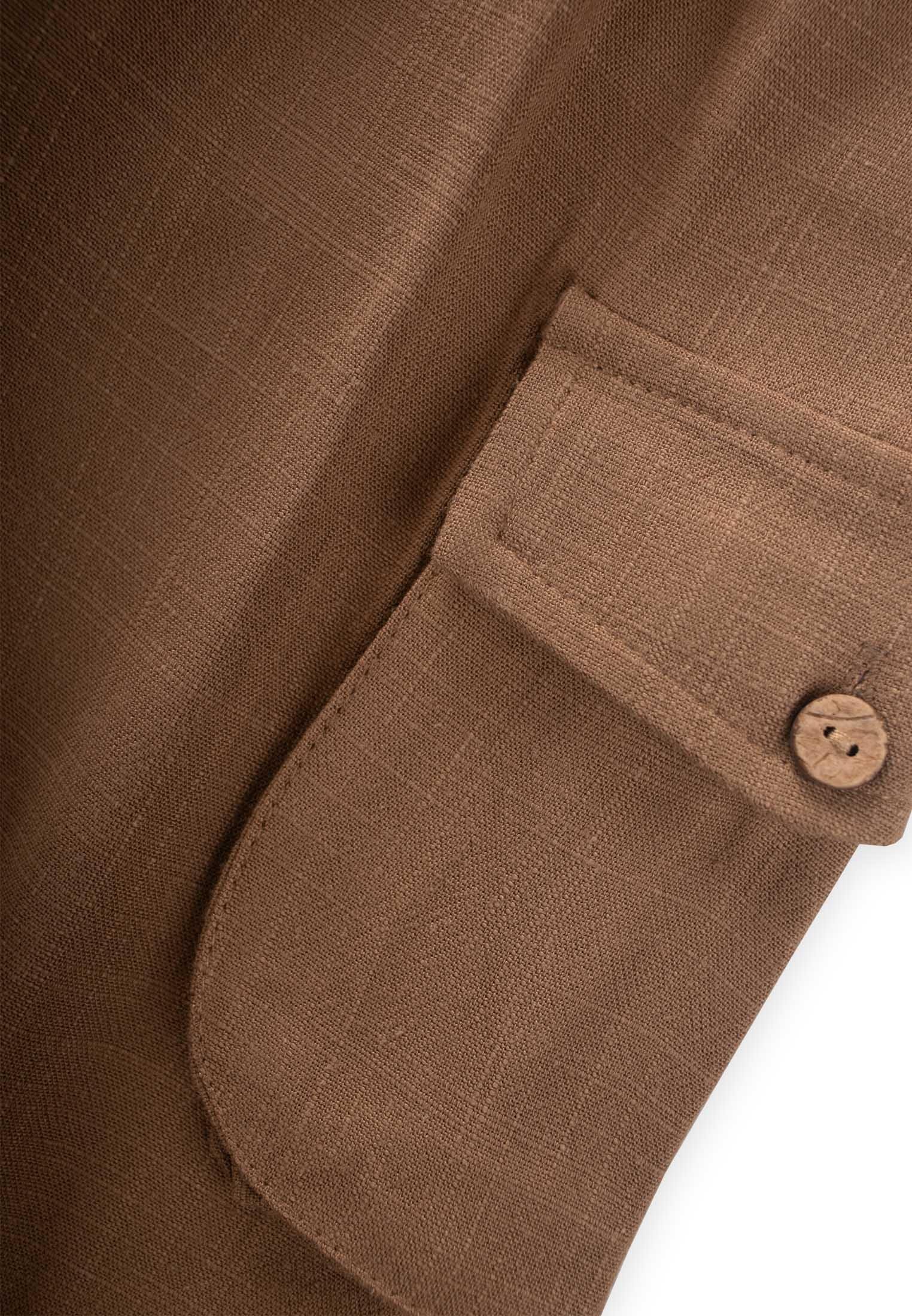 CigitÇift Körük Cepli Keten Pantolon 2-7 Yaş CARAMEL