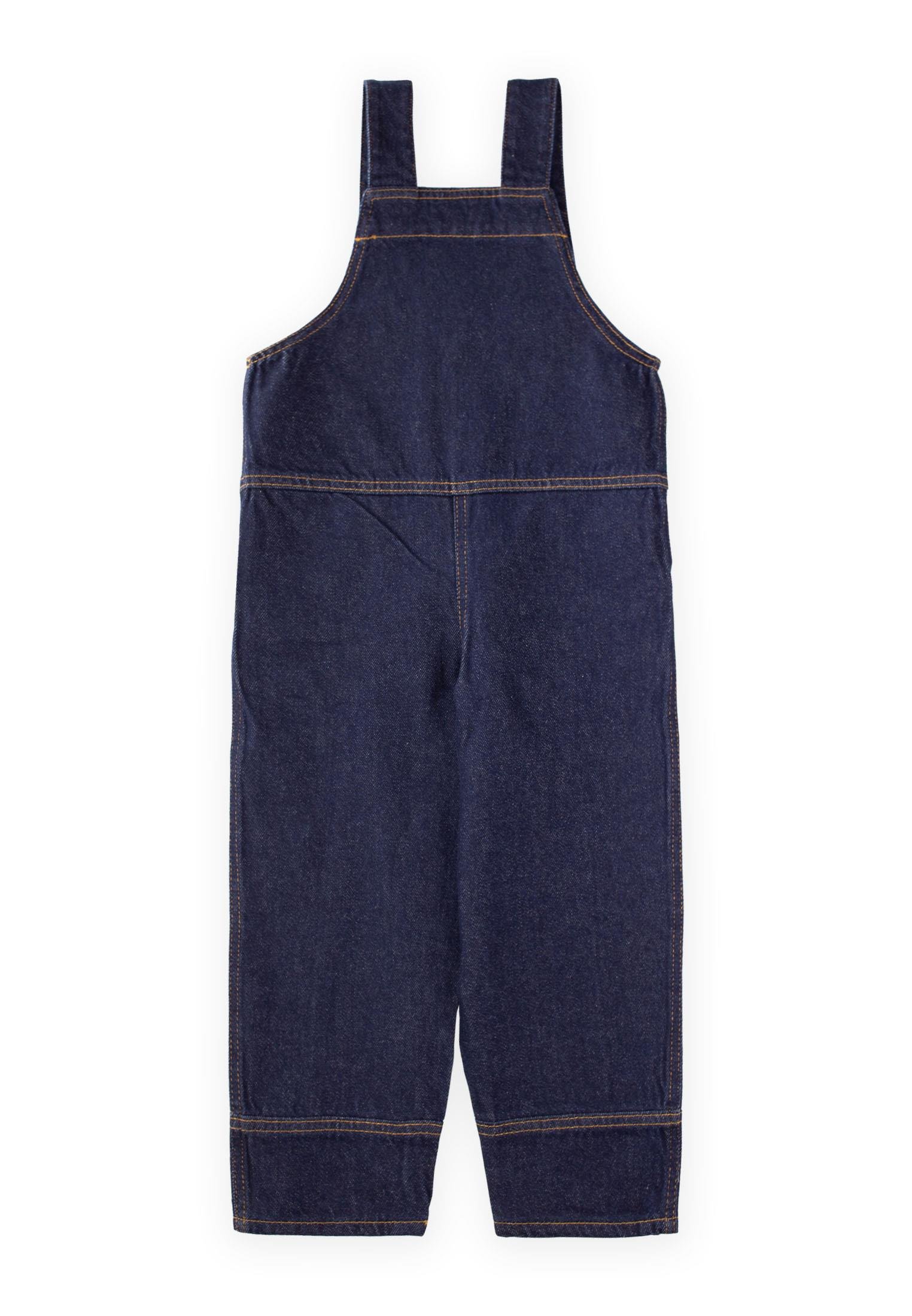 CigitYandan Cepli Kot Salopet 2-7 Yaş MAVİ