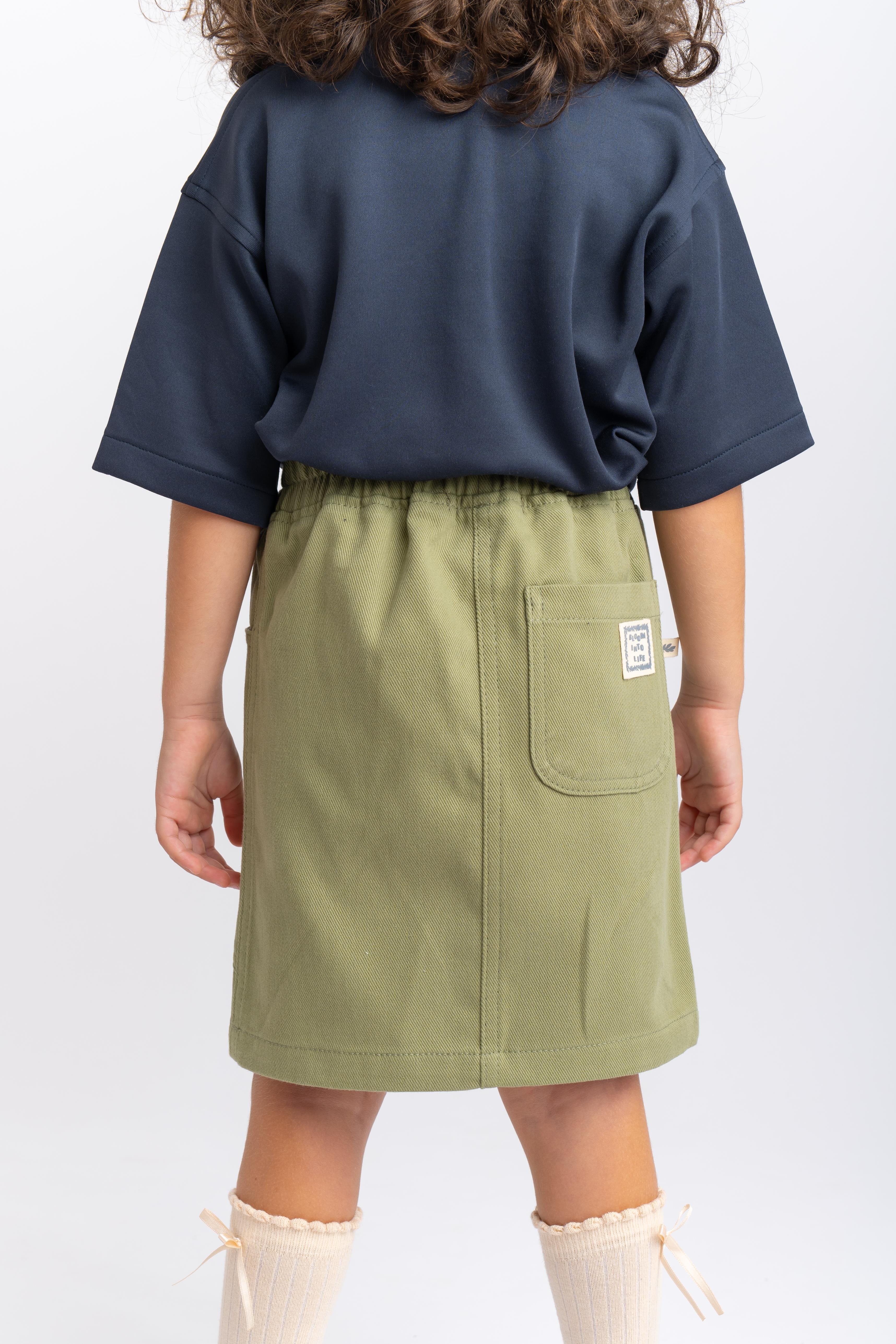 CigitGabardin Etek 2-7 Yaş OLİVE