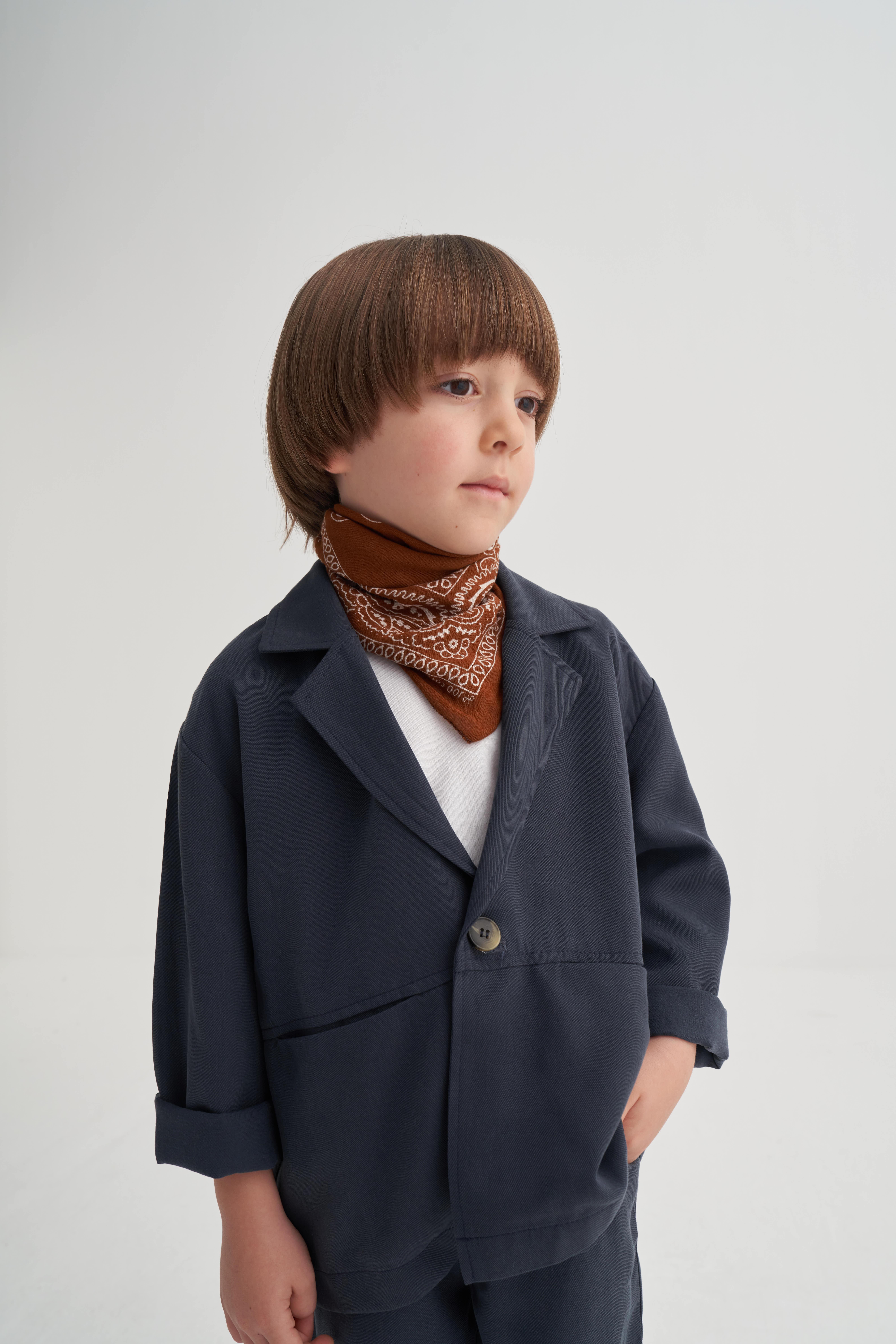 CigitCeketli Tencel Takım 2-7 Yaş LACİVERT