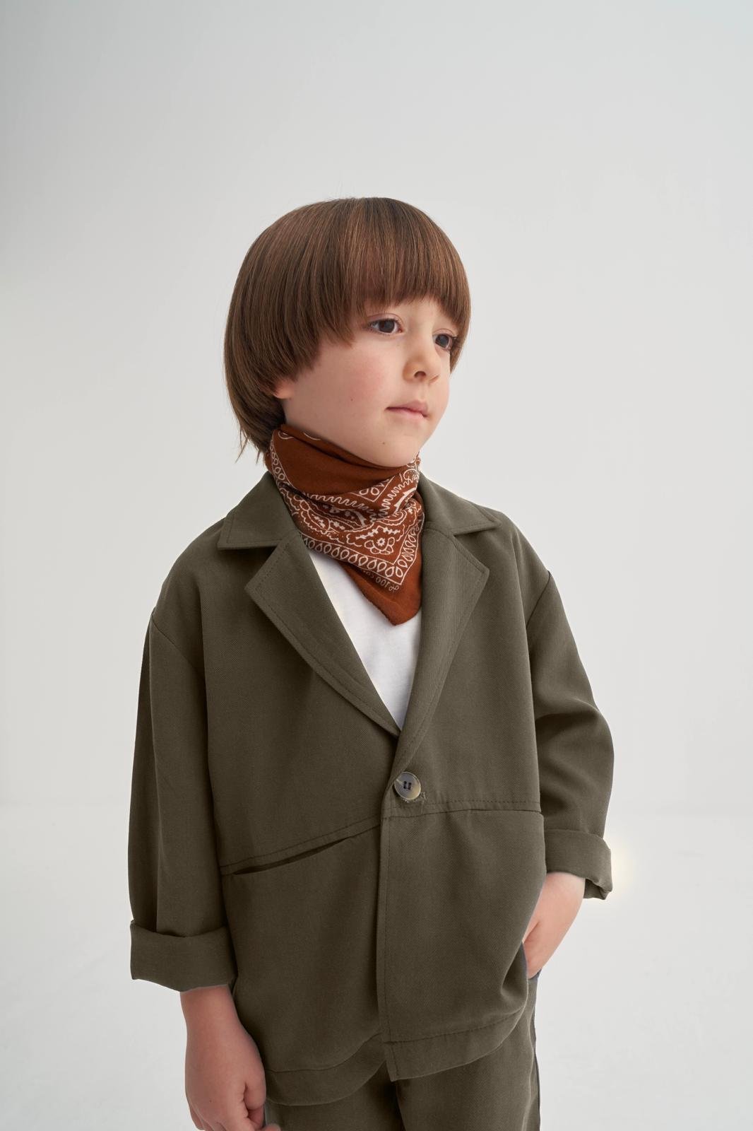 CigitCeketli Tencel Takım 2-7 Yaş HAKİ YEŞİL