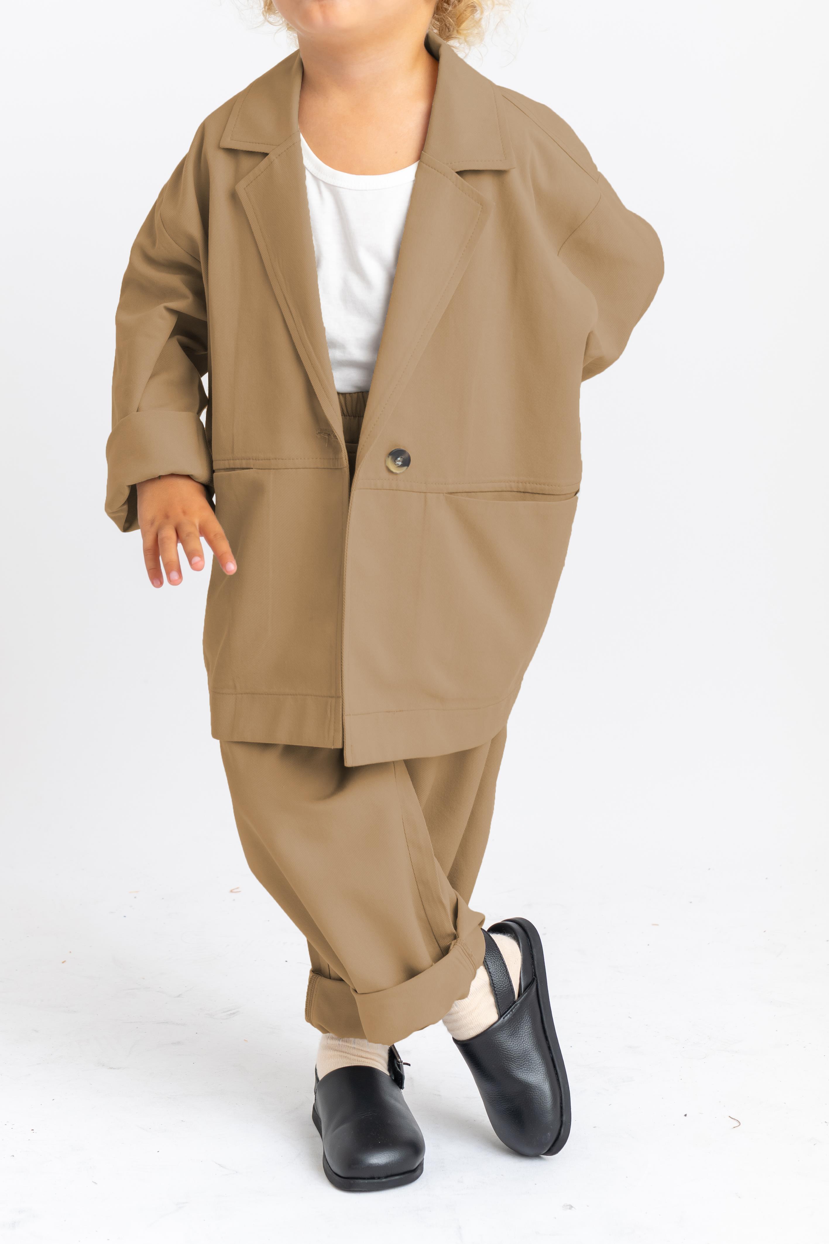 CigitCeketli Tencel Takım 2-7 Yaş CAMEL