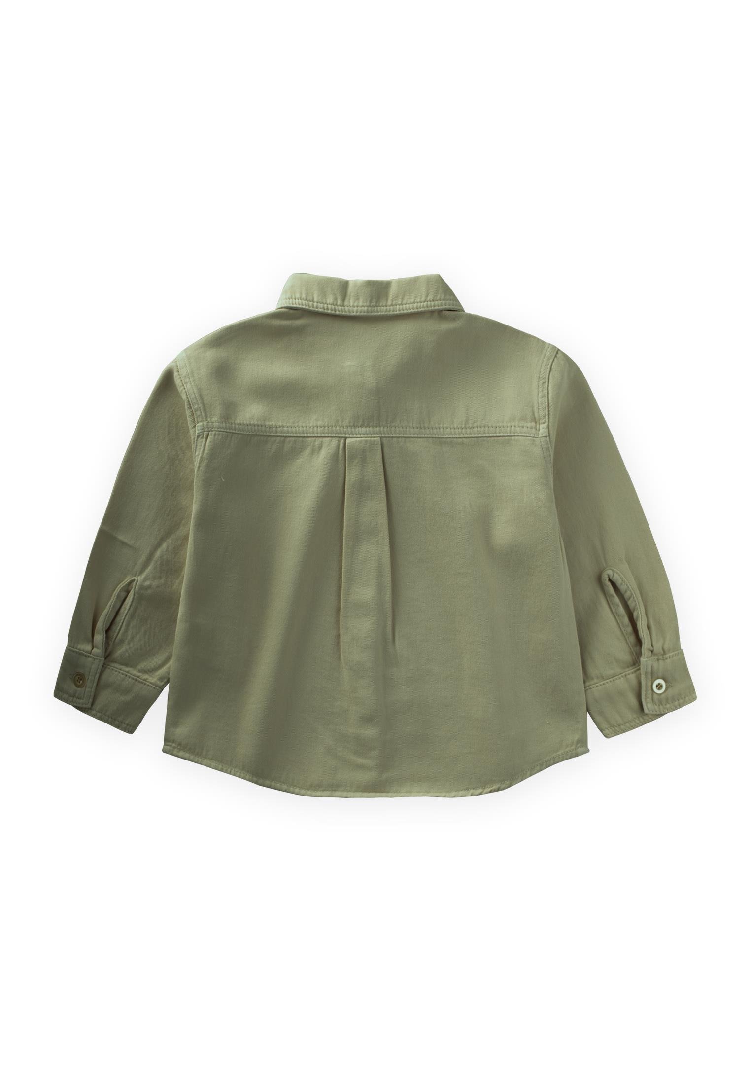 CigitTek Cepli Gabardin Gömlek 2-7 Yaş HAKİ YEŞİL