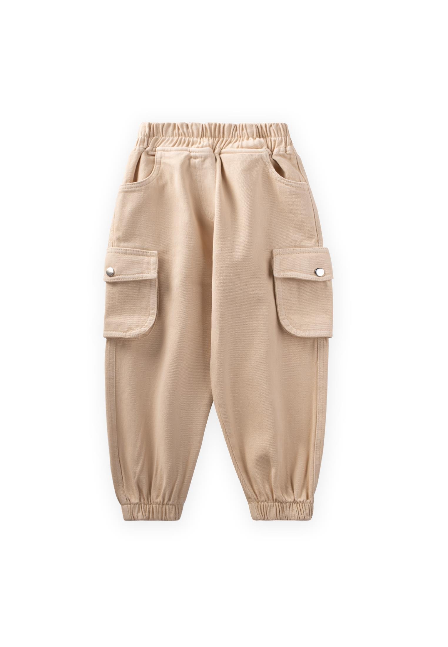 CigitGabardin Kargo Pantolon 2-7 Yaş BEJ