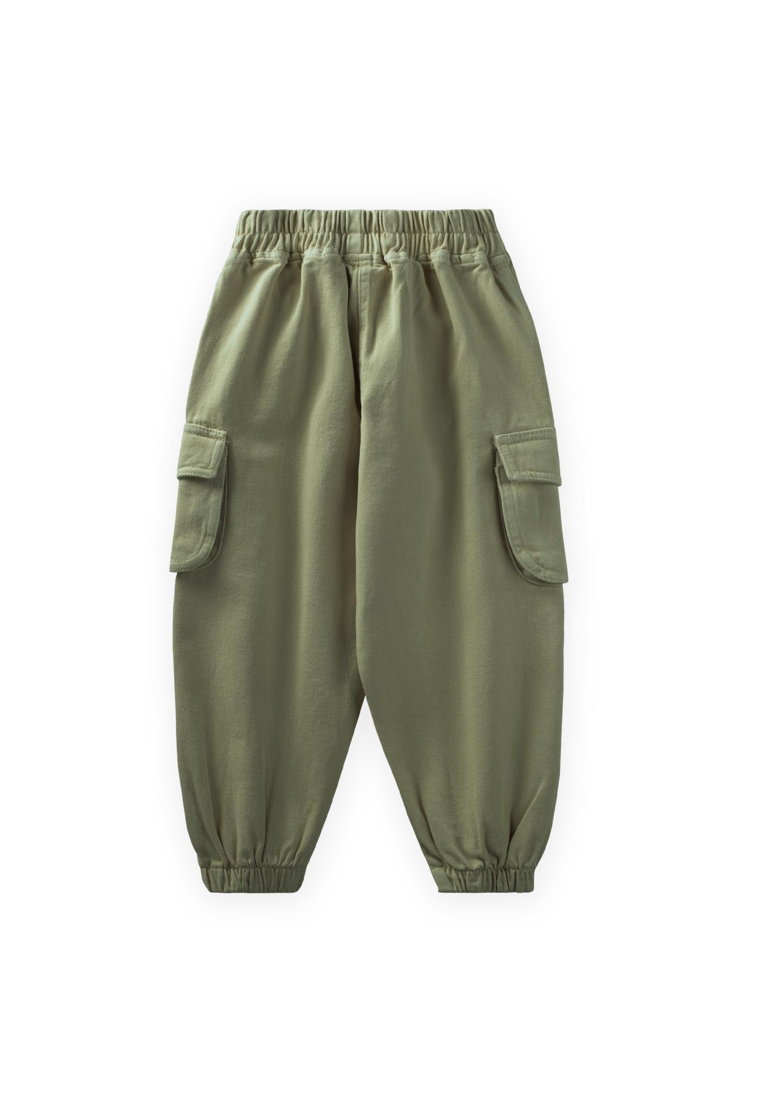 CigitGabardin Kargo Pantolon 2-7 Yaş HAKİ YEŞİL
