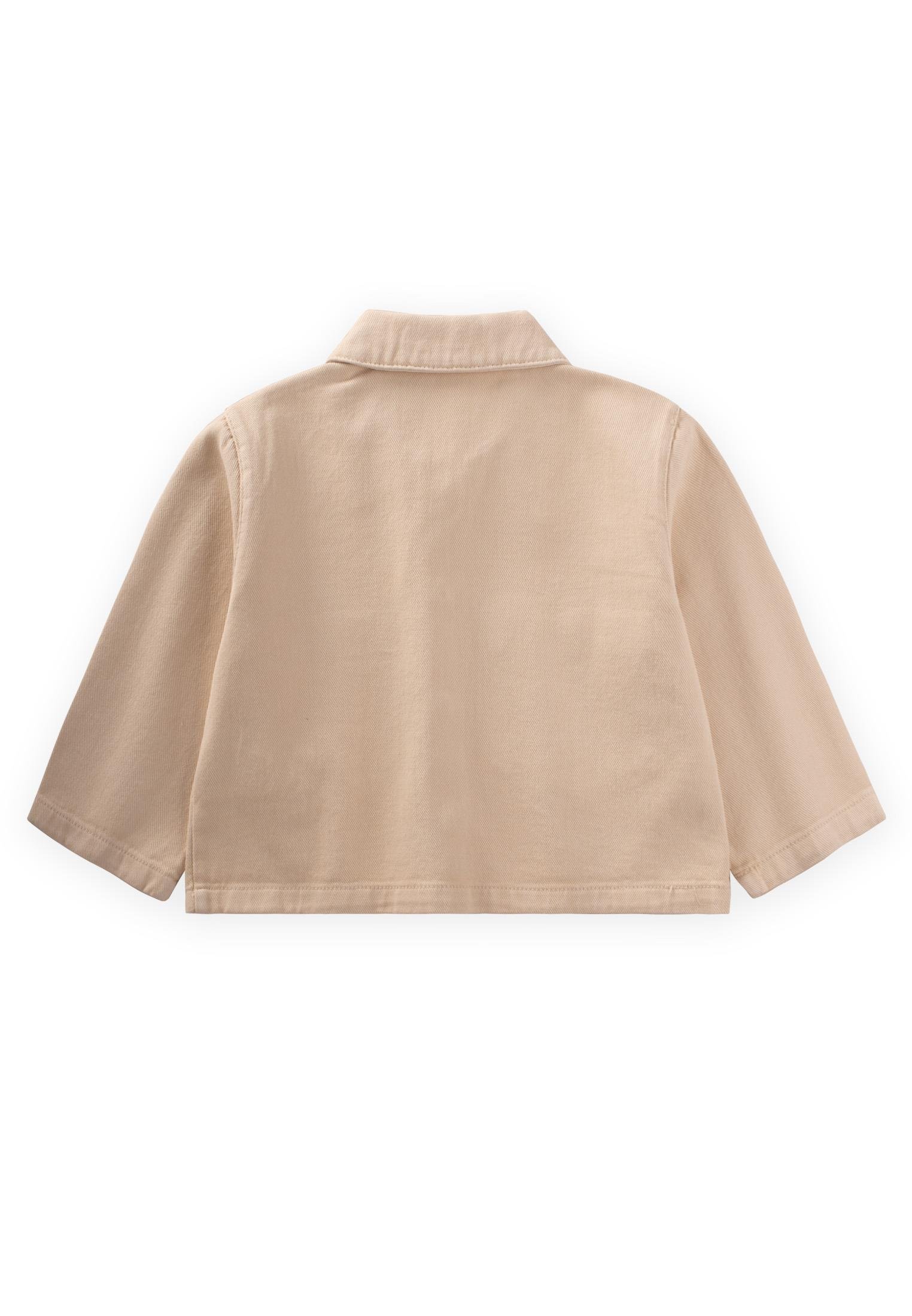 CigitBüyük Çift Cepli Gabardin Ceket 2-7 Yaş BEJ