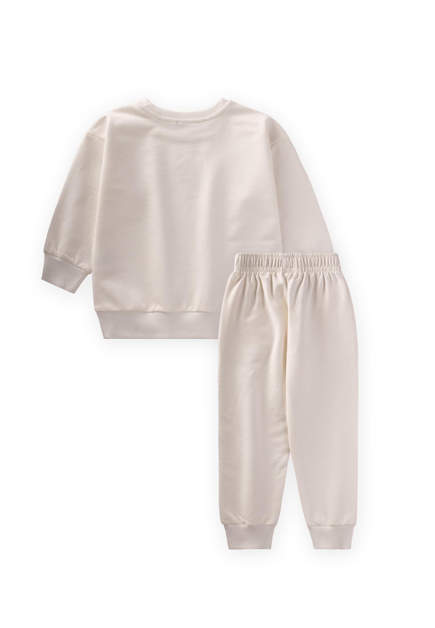 CigitBasic Eşofman Takım 2-7 Yaş KIRIK BEYAZ