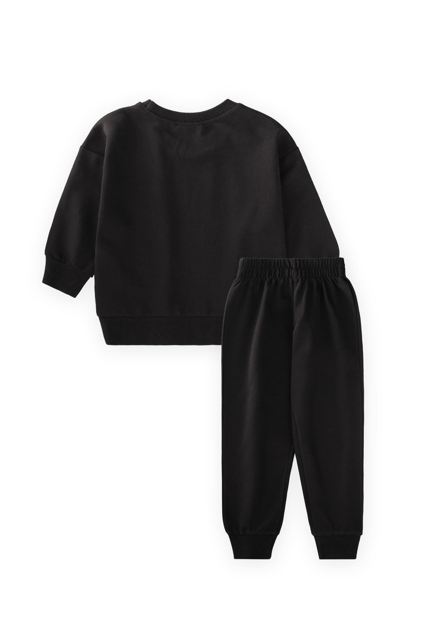 CigitBasic Baskılı Eşofman Takım 2-7 Yaş SİYAH