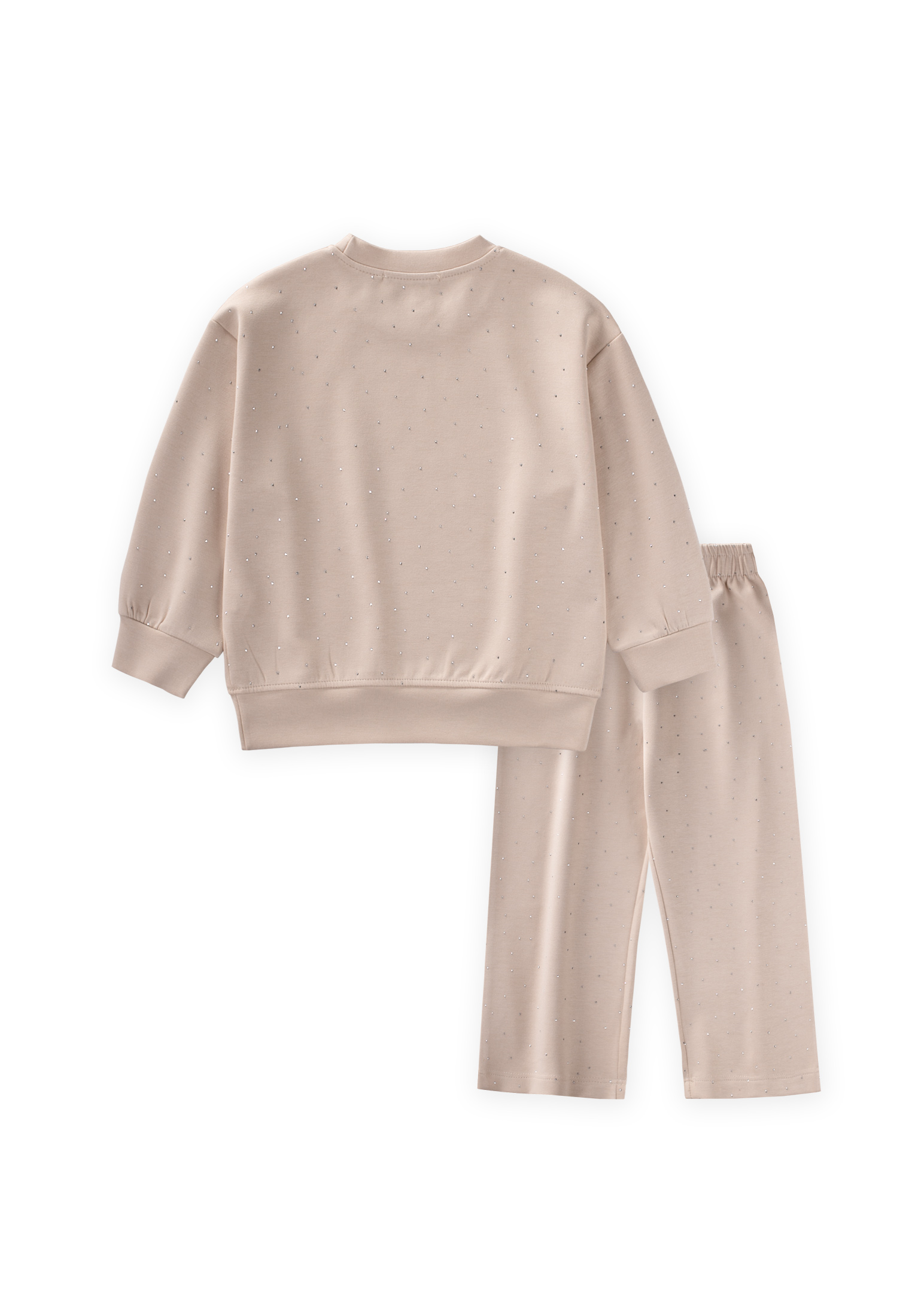 CigitKomple Taşlı Modal Takım 3-8 Yaş BEJ