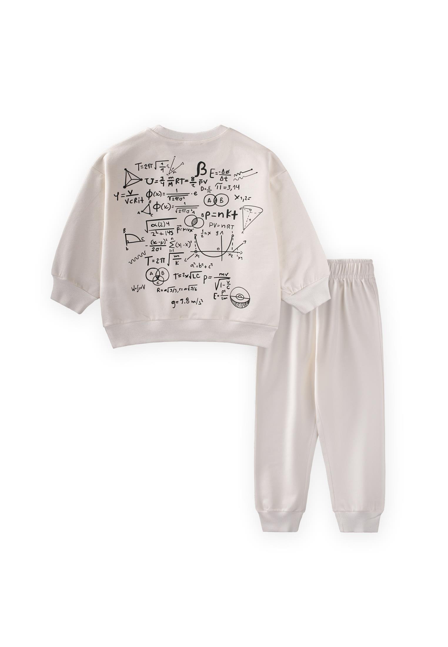 Cigitİşlem Baskılı Eşofman Takım 2-7 Yaş EKRU