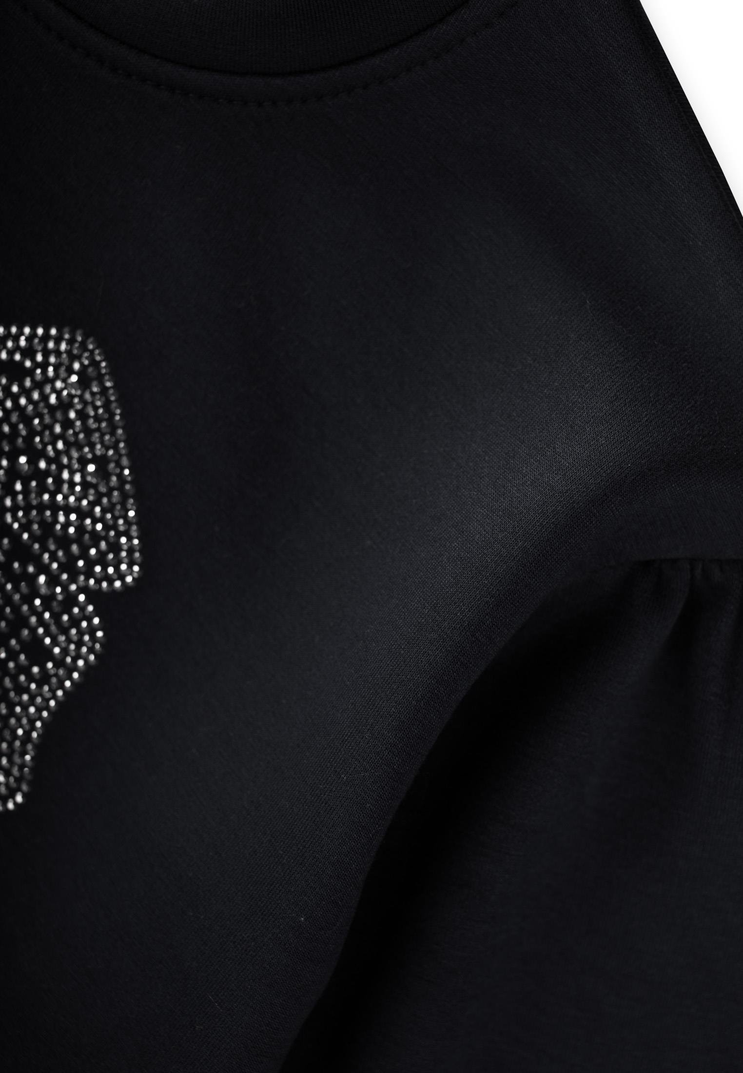 CigitFiyonk Taşlı İspanyol Paça Modal Takım 3-8 Yaş SİYAH