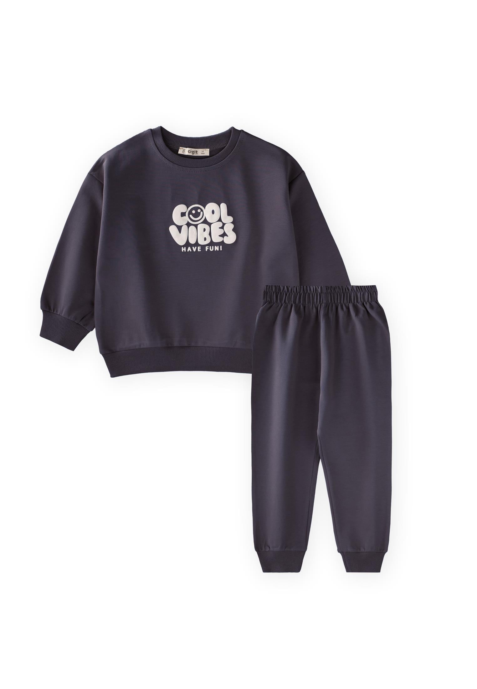 CigitCool Vibes Baskılı Takım 2-7 Yaş FÜME