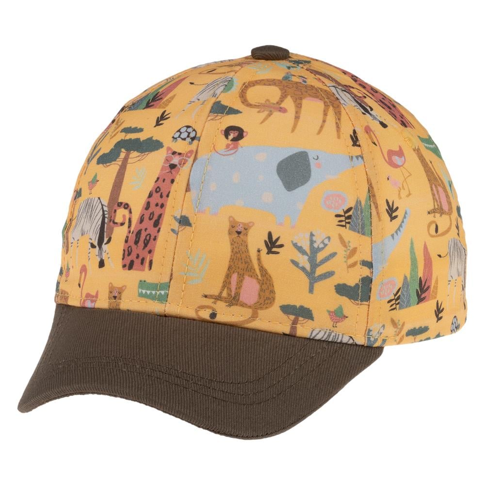 CigitKarışık Hayvan Baskalı Erkek Şapka 1-3 Yaş HARDAL SARI