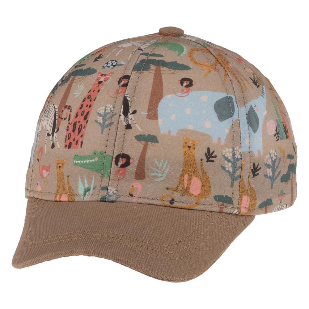 CigitKarışık Hayvan Baskalı Erkek Şapka 1-3 Yaş BEJ