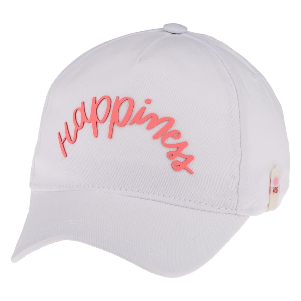 CigitHappiness Yazılı Kız Şapka 4-8 Yaş BEYAZ
