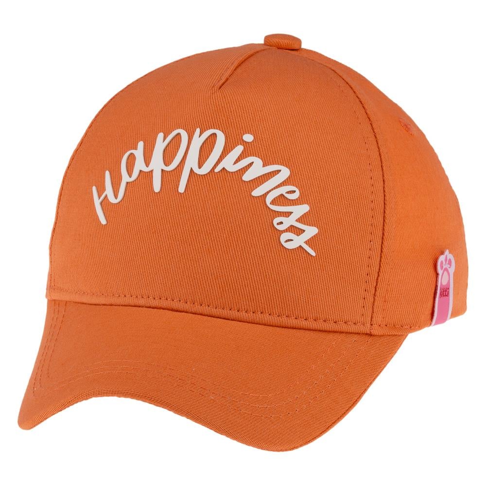 CigitHappiness Yazılı Kız Şapka 4-8 Yaş ORANJ