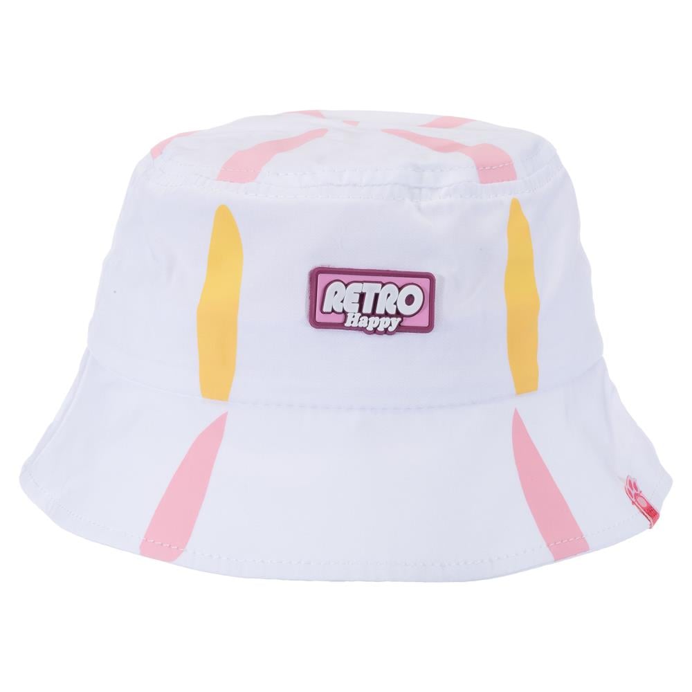 CigitRetro Aplikeli Kız Fötr Şapka 4-8 Yaş BEYAZ