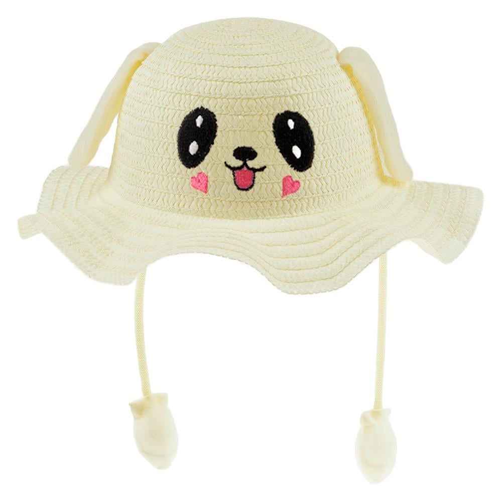 CigitKulaklı Hasır Şapka EKRU