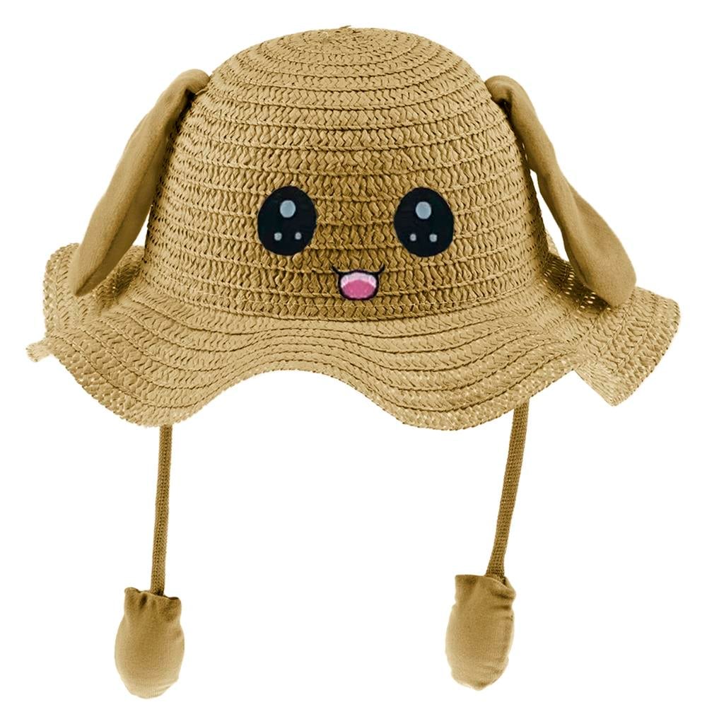 CigitKulaklı Hasır Şapka VİZON