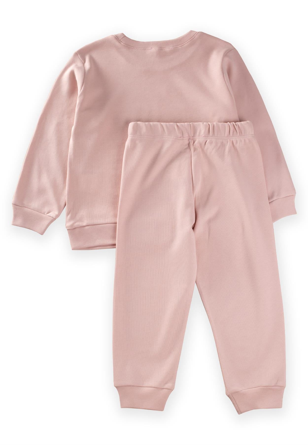 CigitDo What You Love Baskılı Pijama Takım 2-10 Yaş PUDRA PEMBE