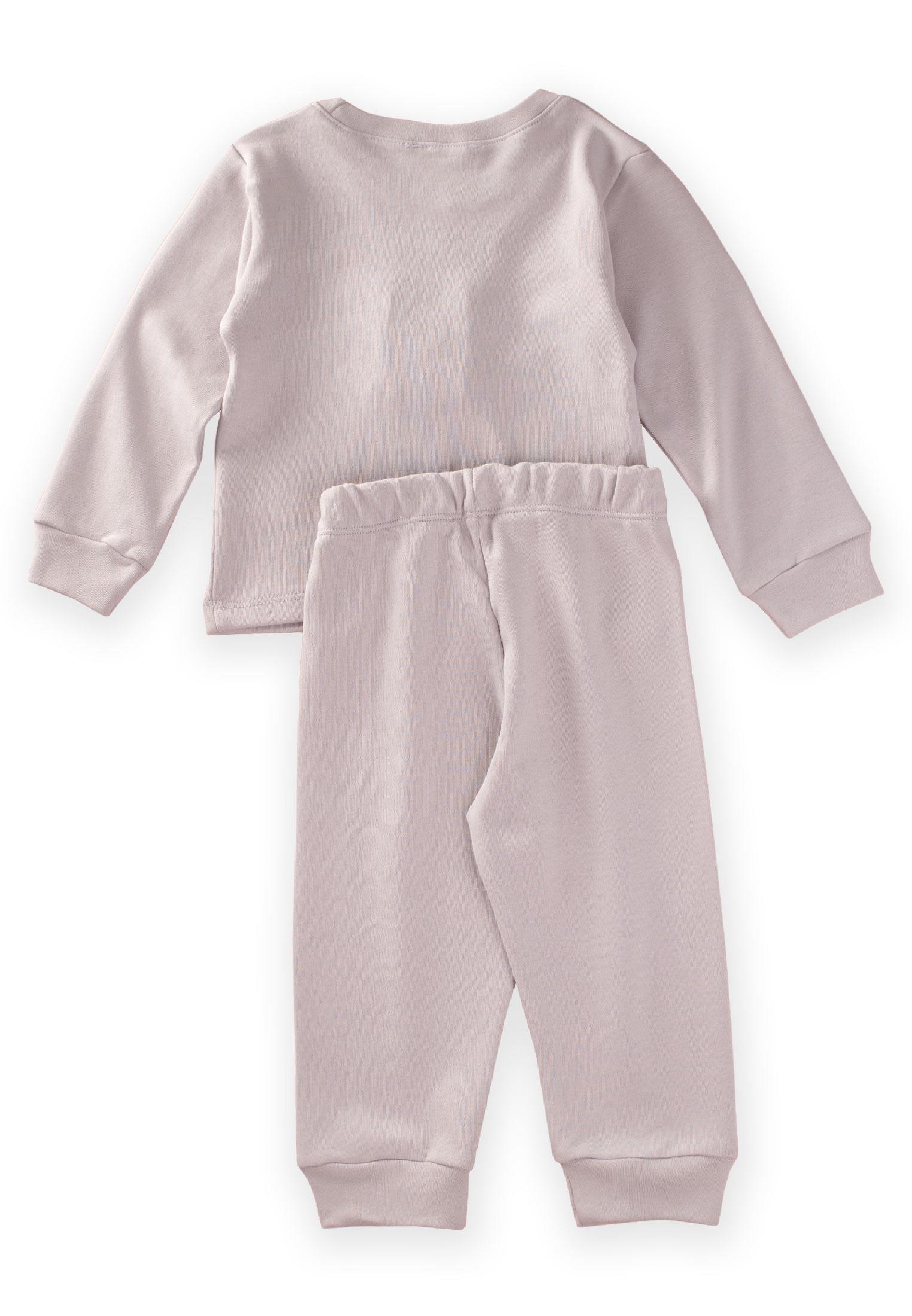 CigitOyuncak Ayı Aplikeli Mevsimlik Pijama Takım 1-7 Yaş GRİ