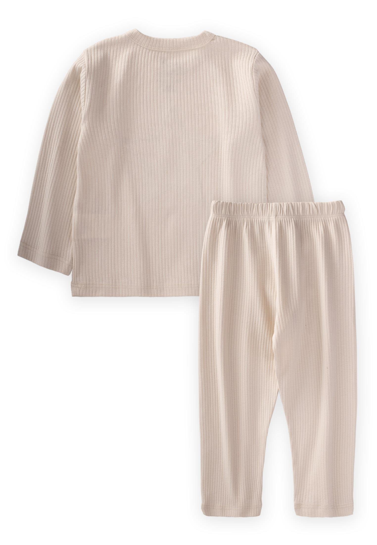 CigitYıldız Aplikeli Pijama Takım 1-8 Yaş A. BEJ