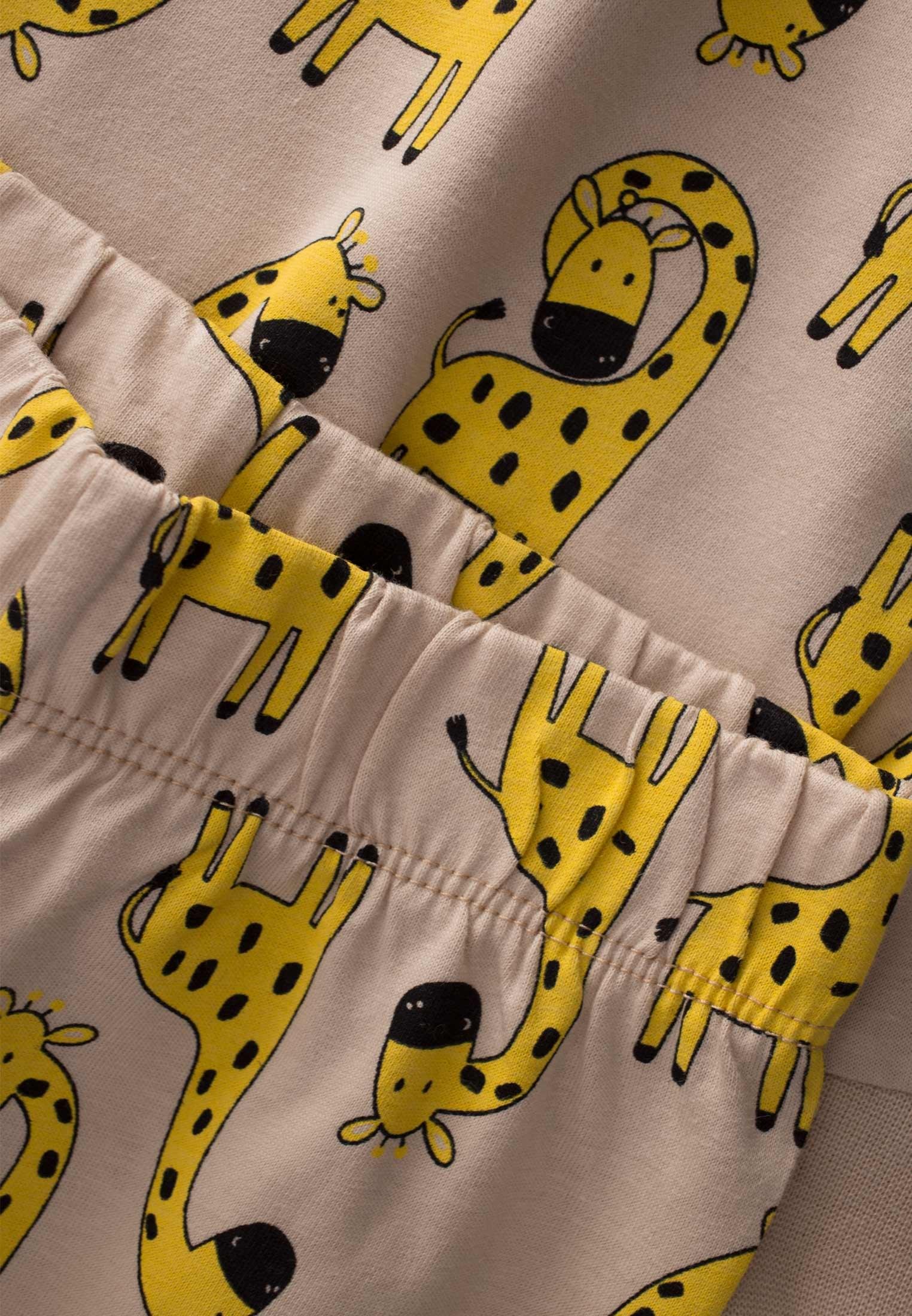CigitDesenli Pijama Takım 3-8 Yaş BEJ