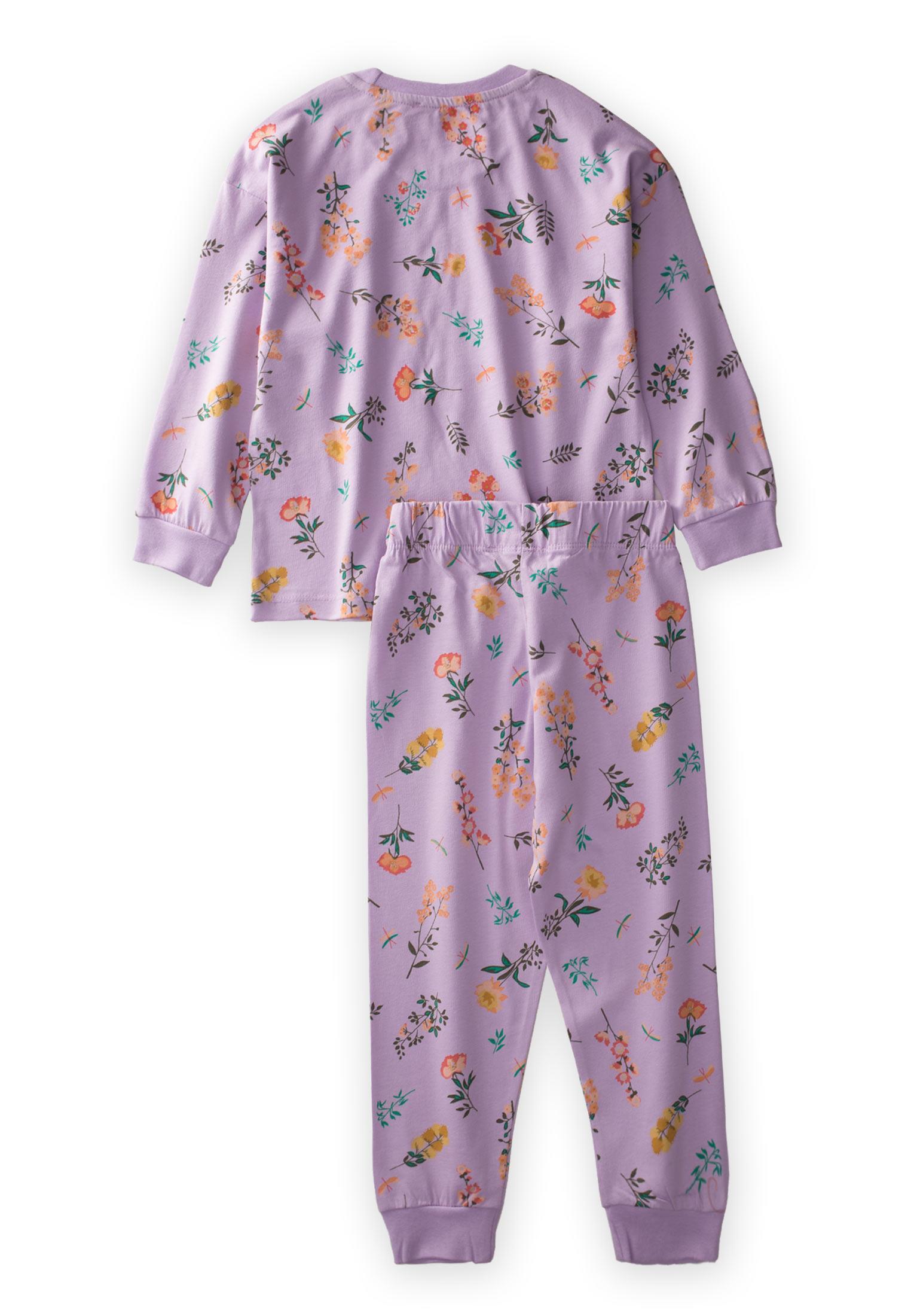 CigitDesenli Pijama Takım 3-8 Yaş LİLA