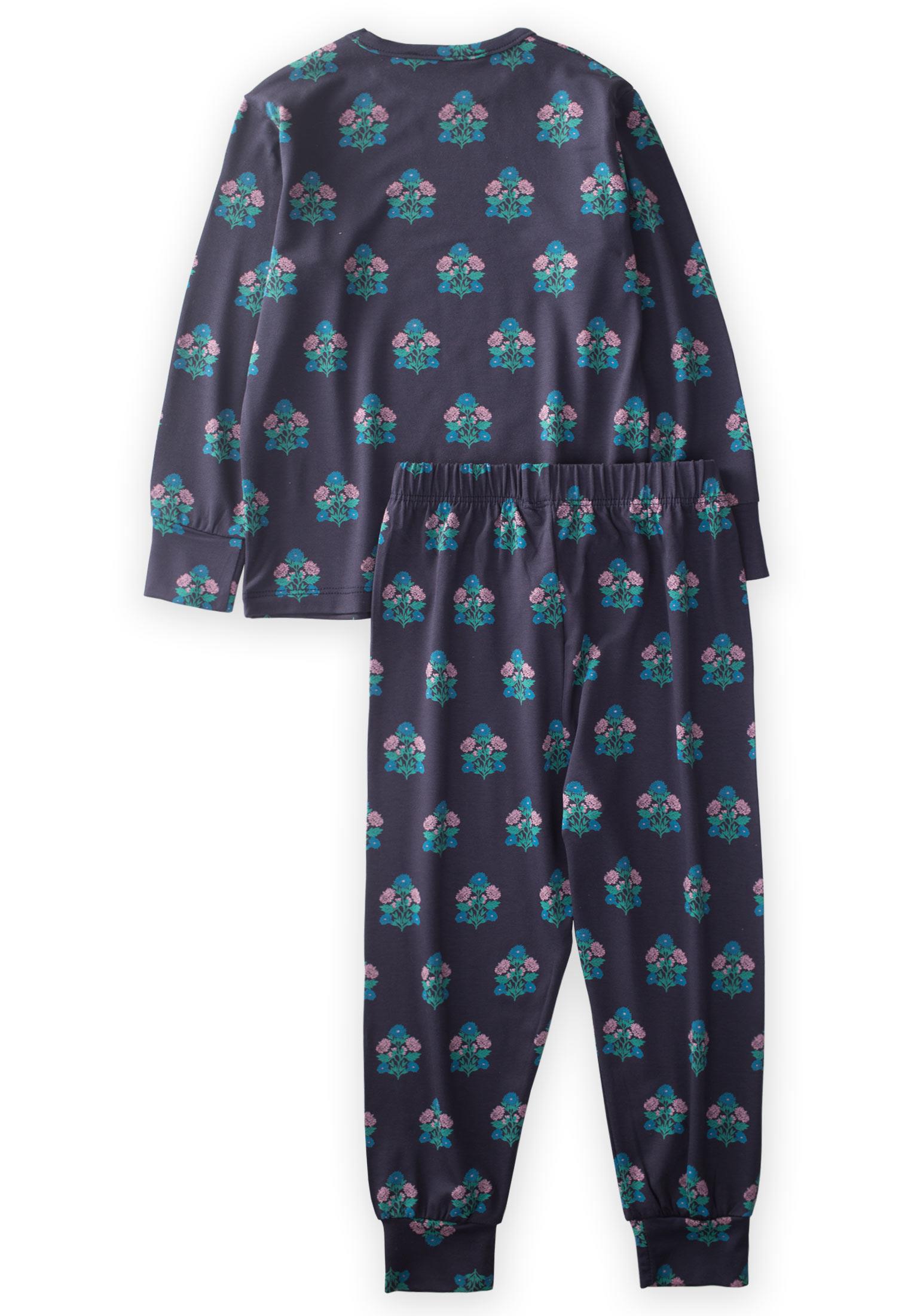 CigitDesenli Pijama Takım 3-9 Yaş LACİVERT