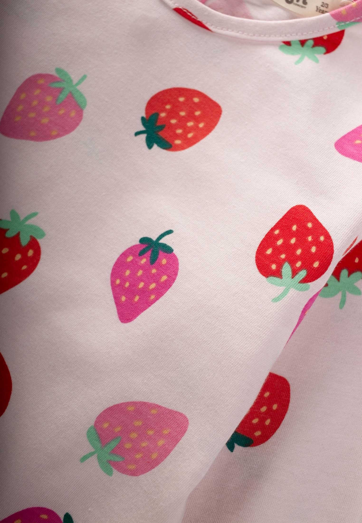 CigitDesenli Pijama Takim 2-8 Yaş PUDRA PEMBE